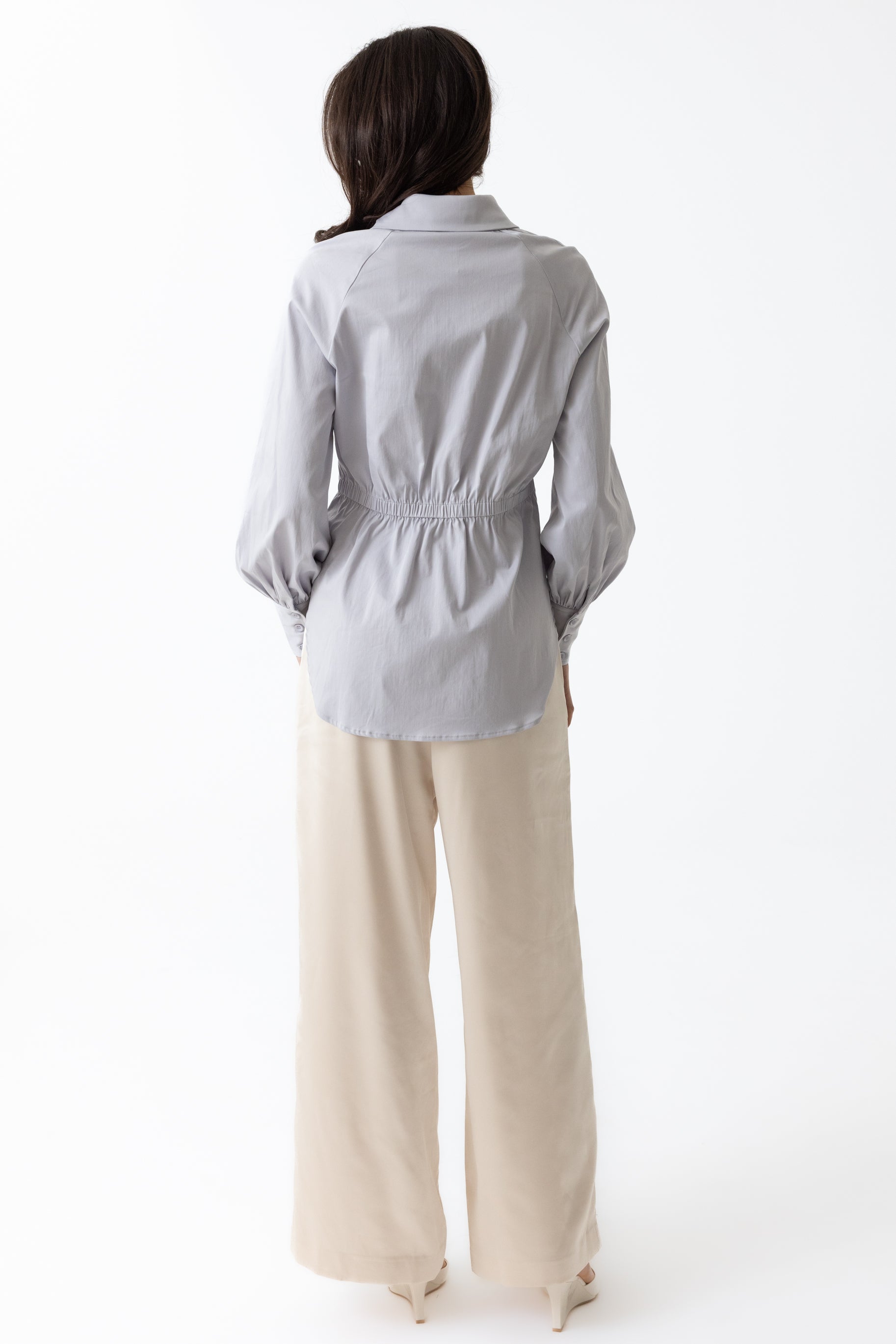 Nes Cinched Blouse - Blue