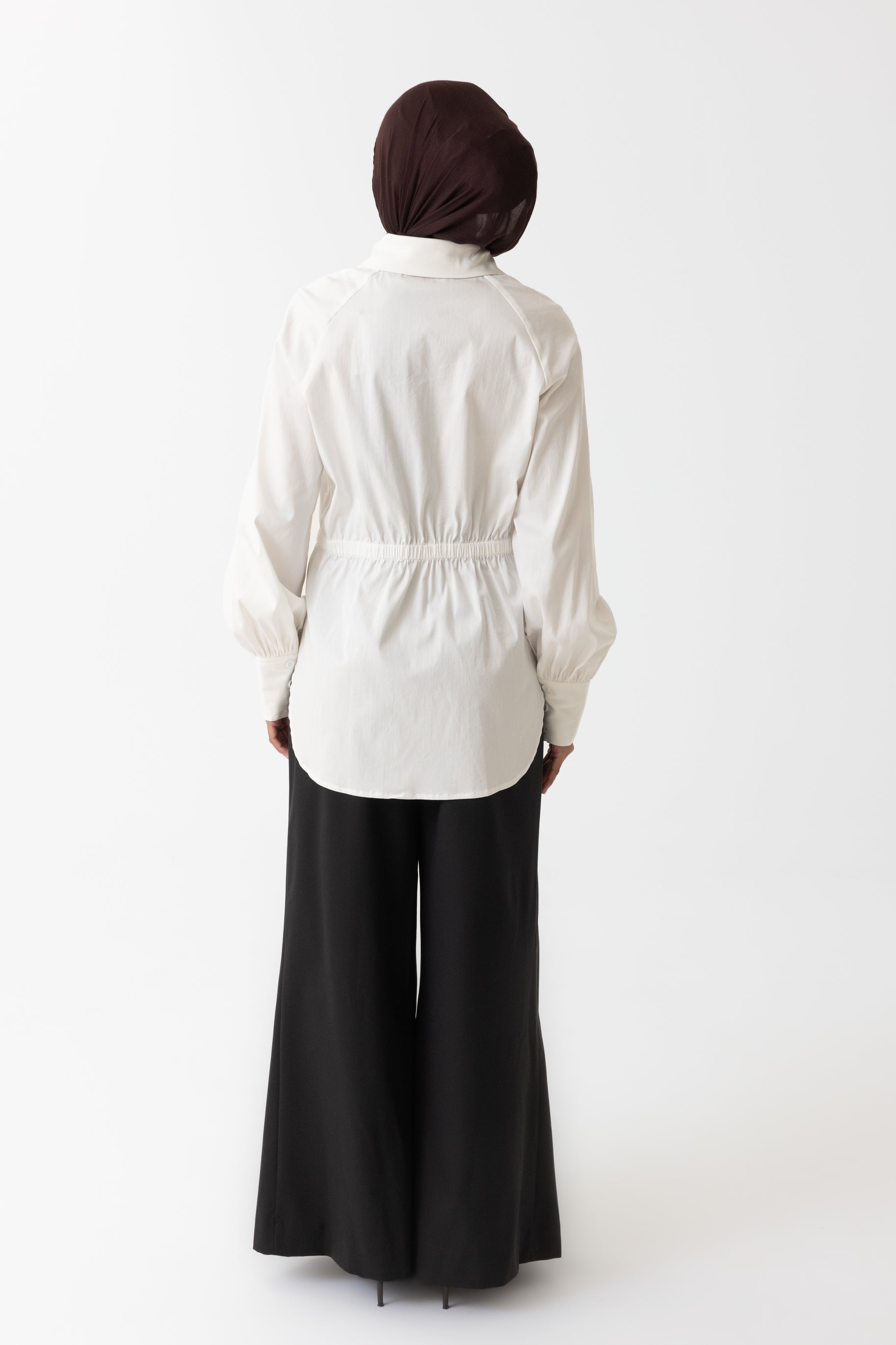 Nes Cinched Blouse - White