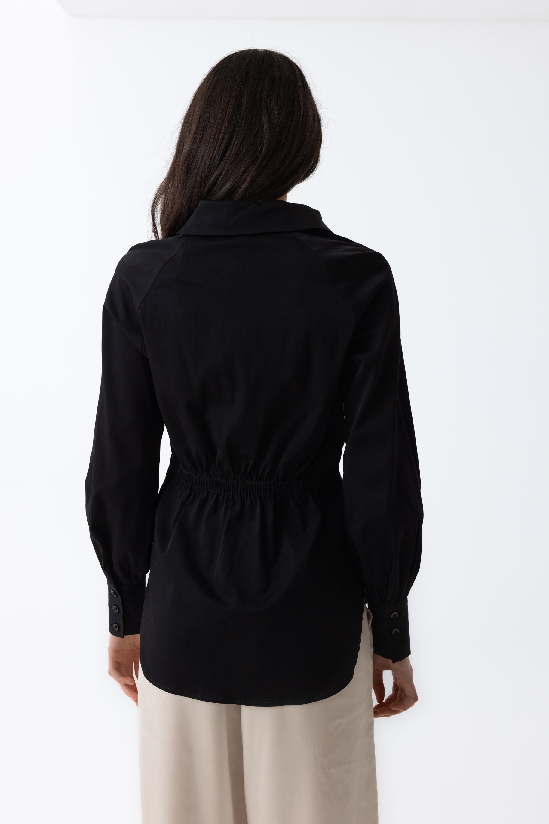 Nes Cinched Blouse - Black
