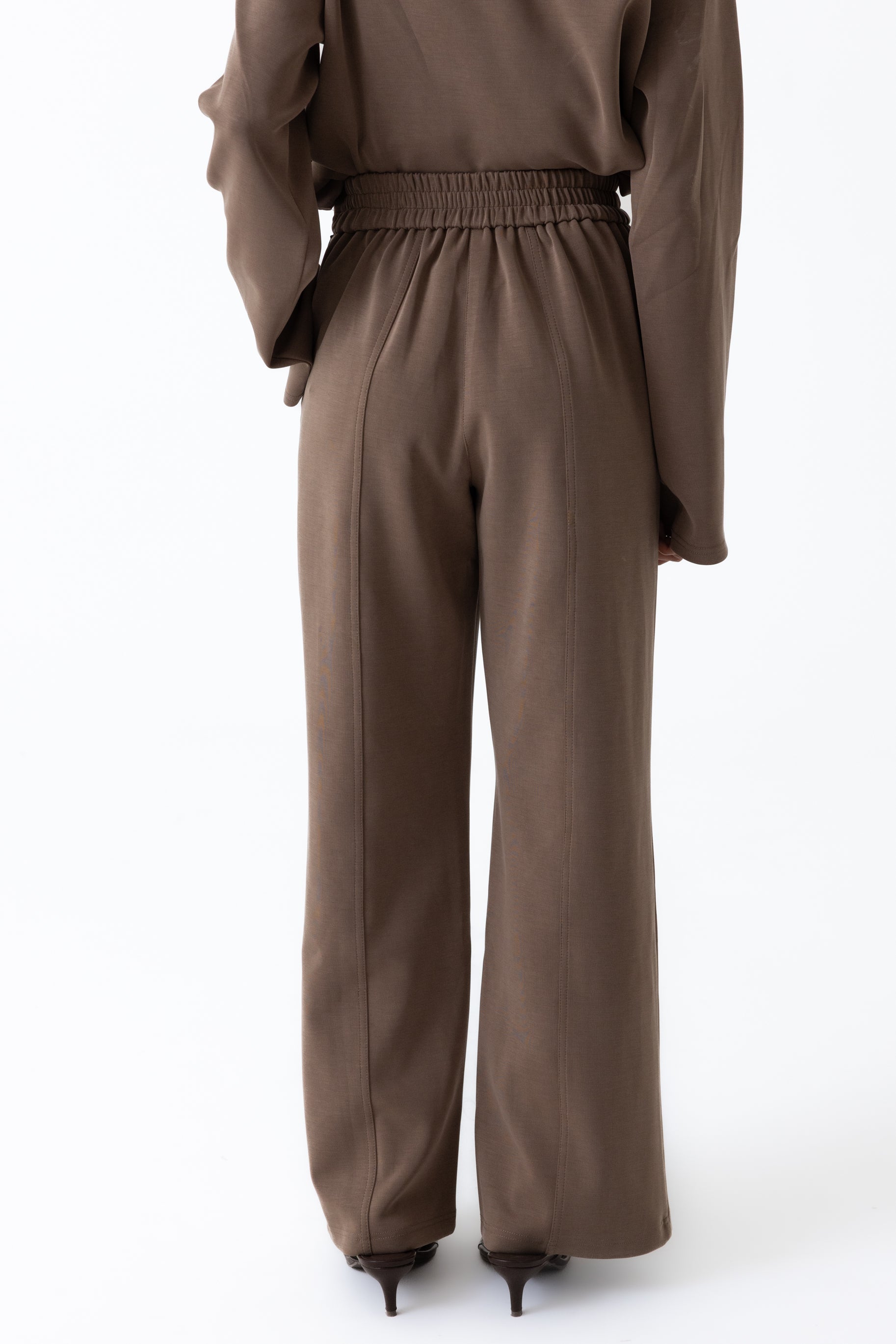 Comfort Wide Leg Pants - Taupe