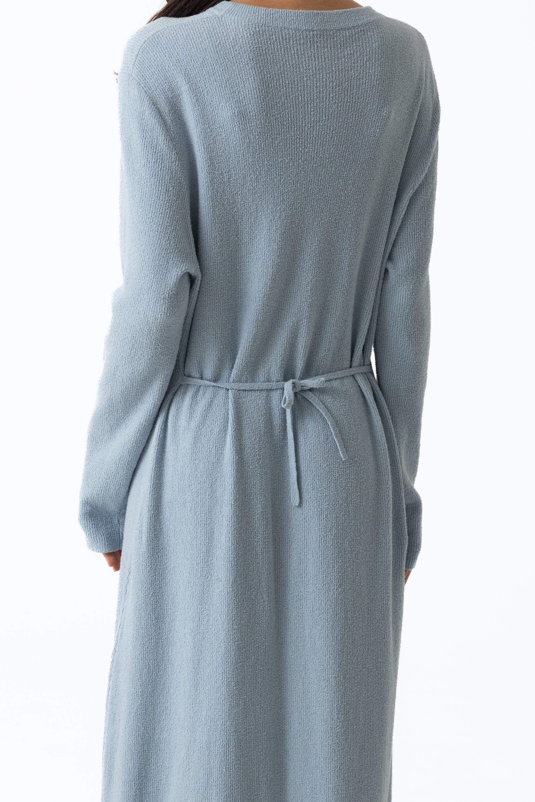Textured Knit Maxi Dress - Frost Blue