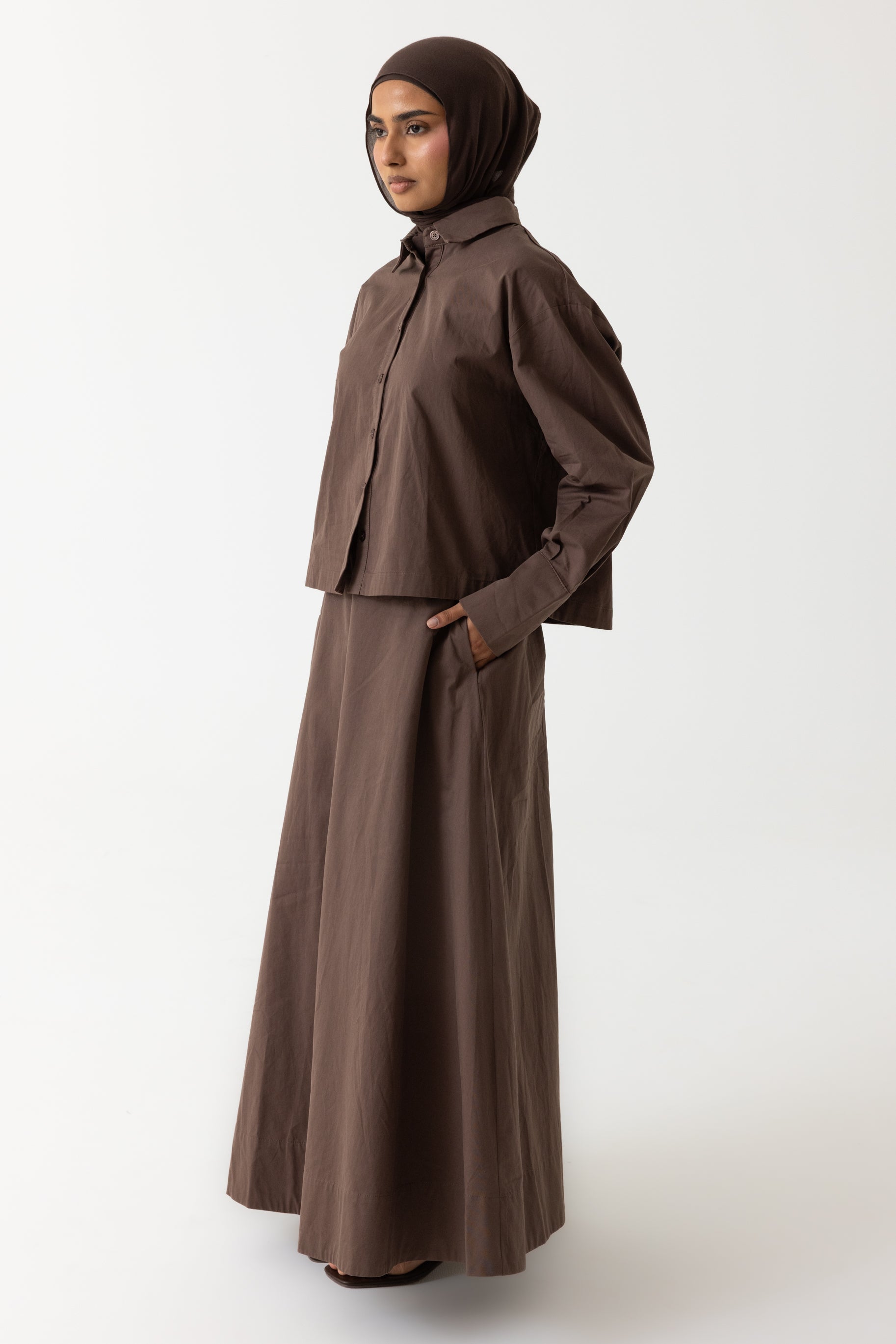 Sydney A Line Skirt - Peppercorn