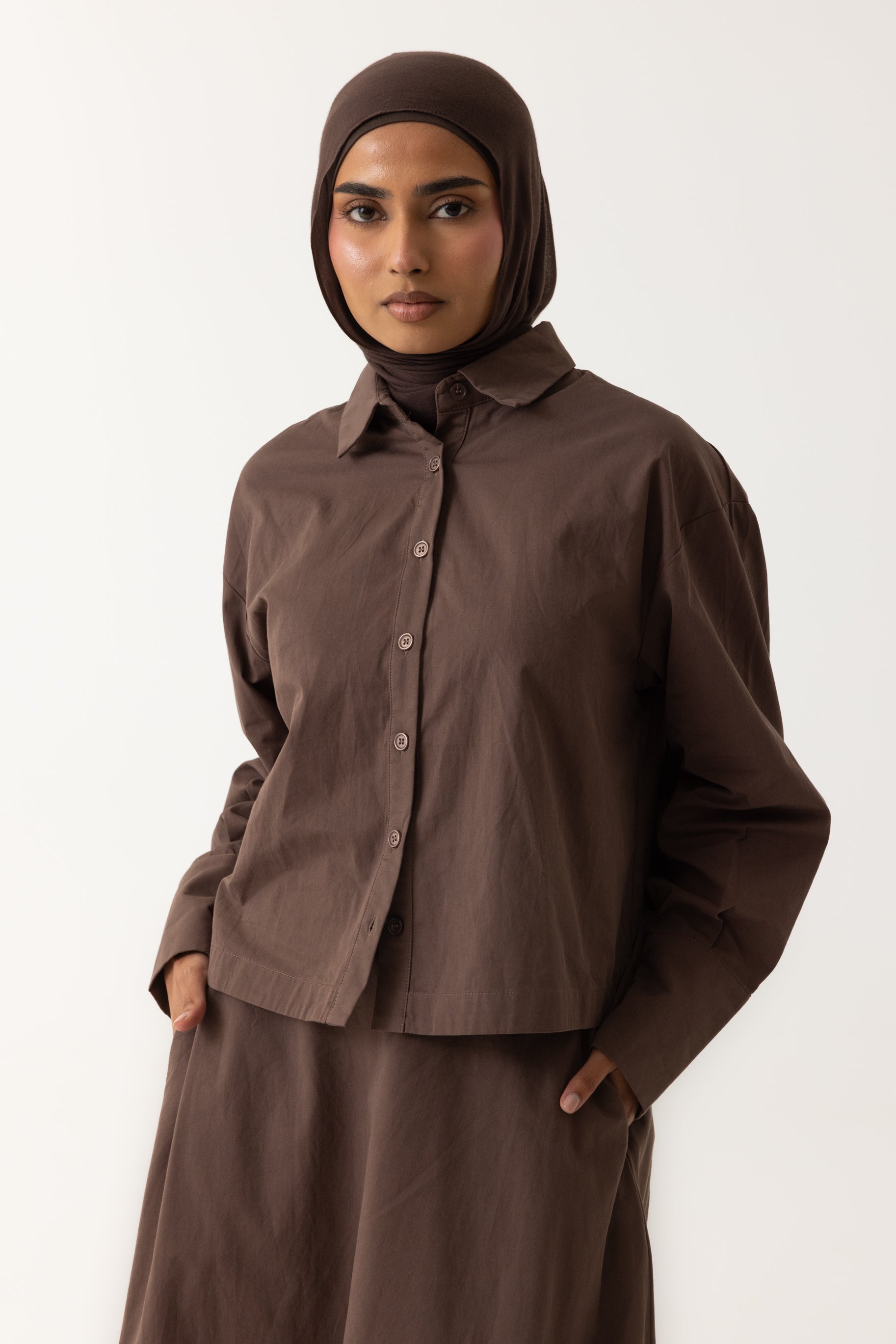 Sydney Button Up Shirt - Peppercorn
