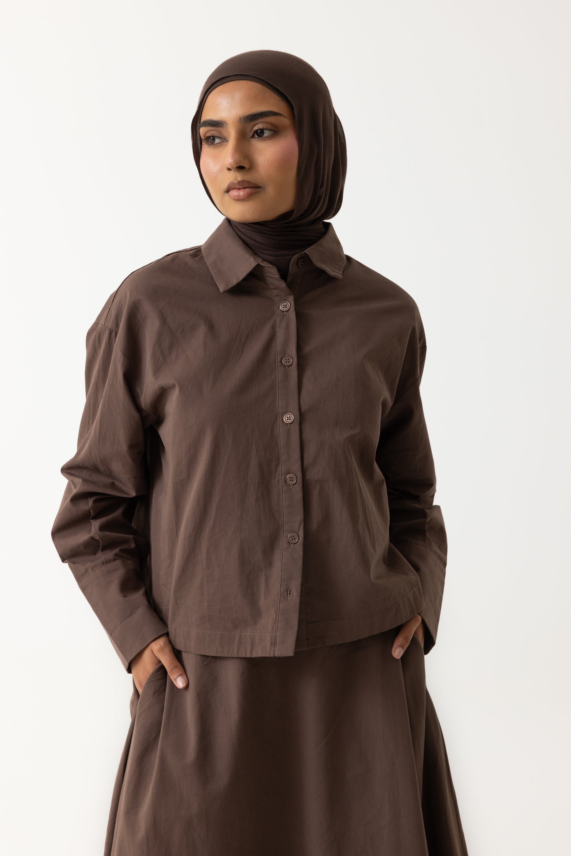 Sydney Button Up Shirt - Peppercorn
