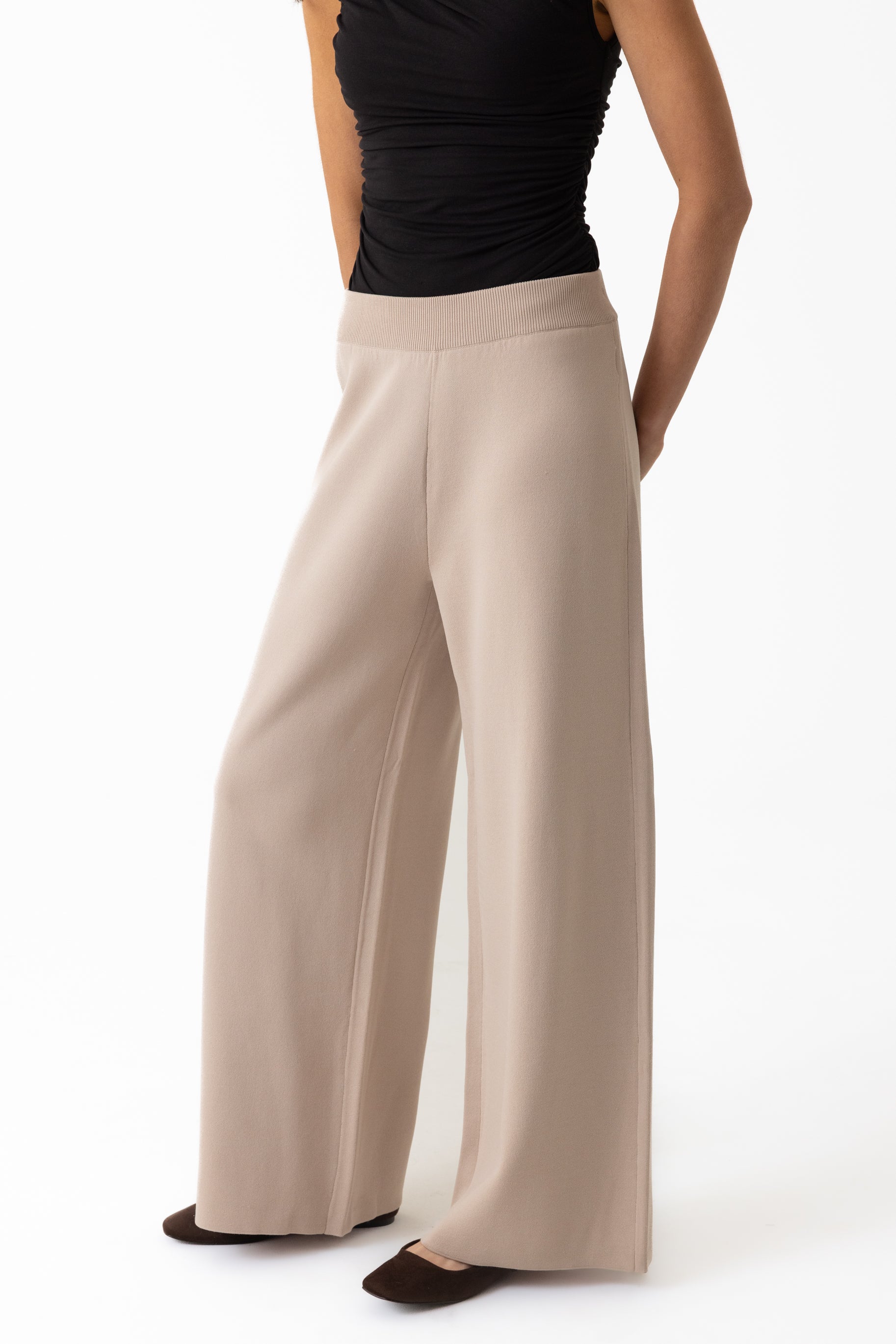 Mya Knit Pants - Oat