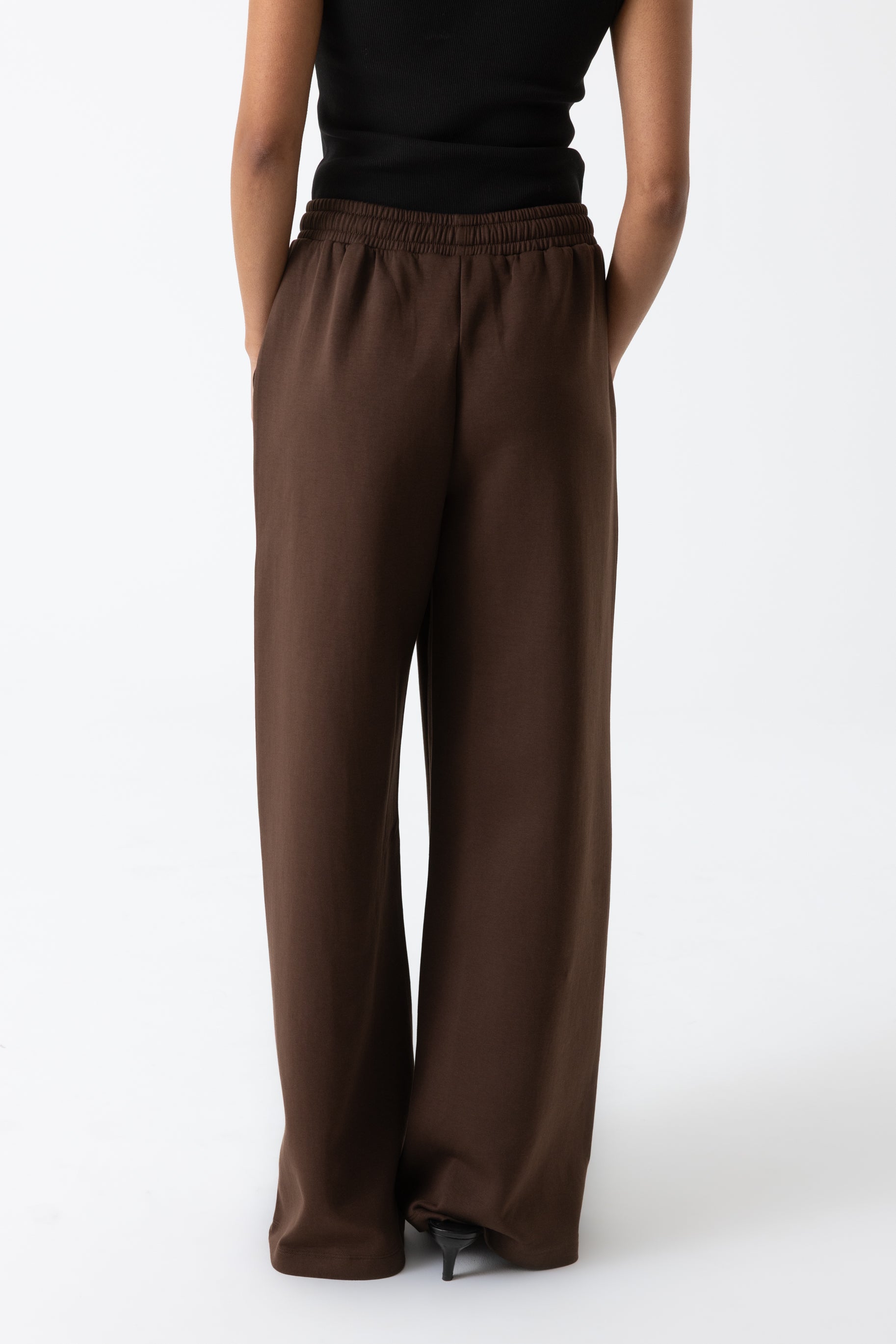 Refined Cotton Track Pants - Espresso