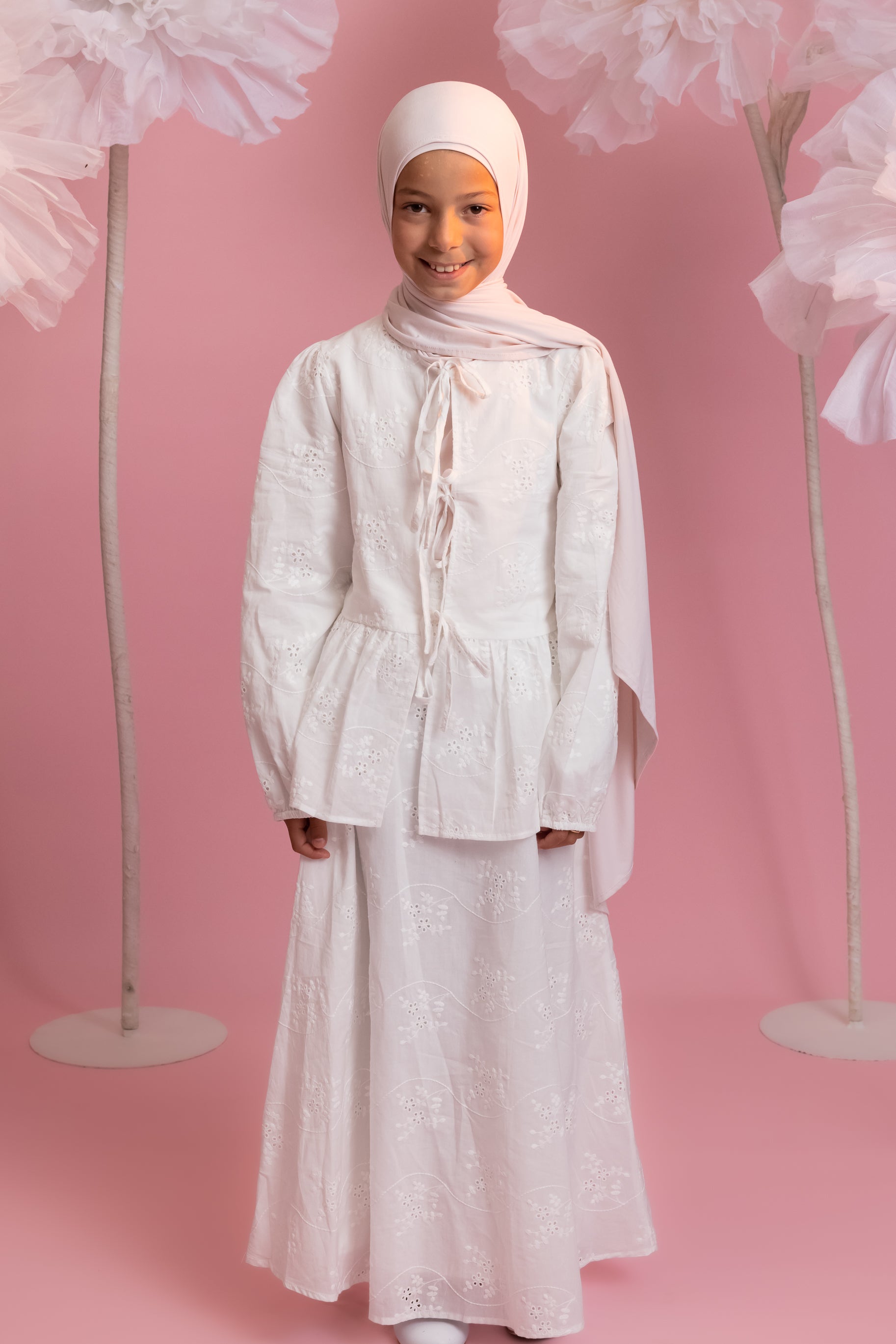 Mini Embroidered Blouse - White