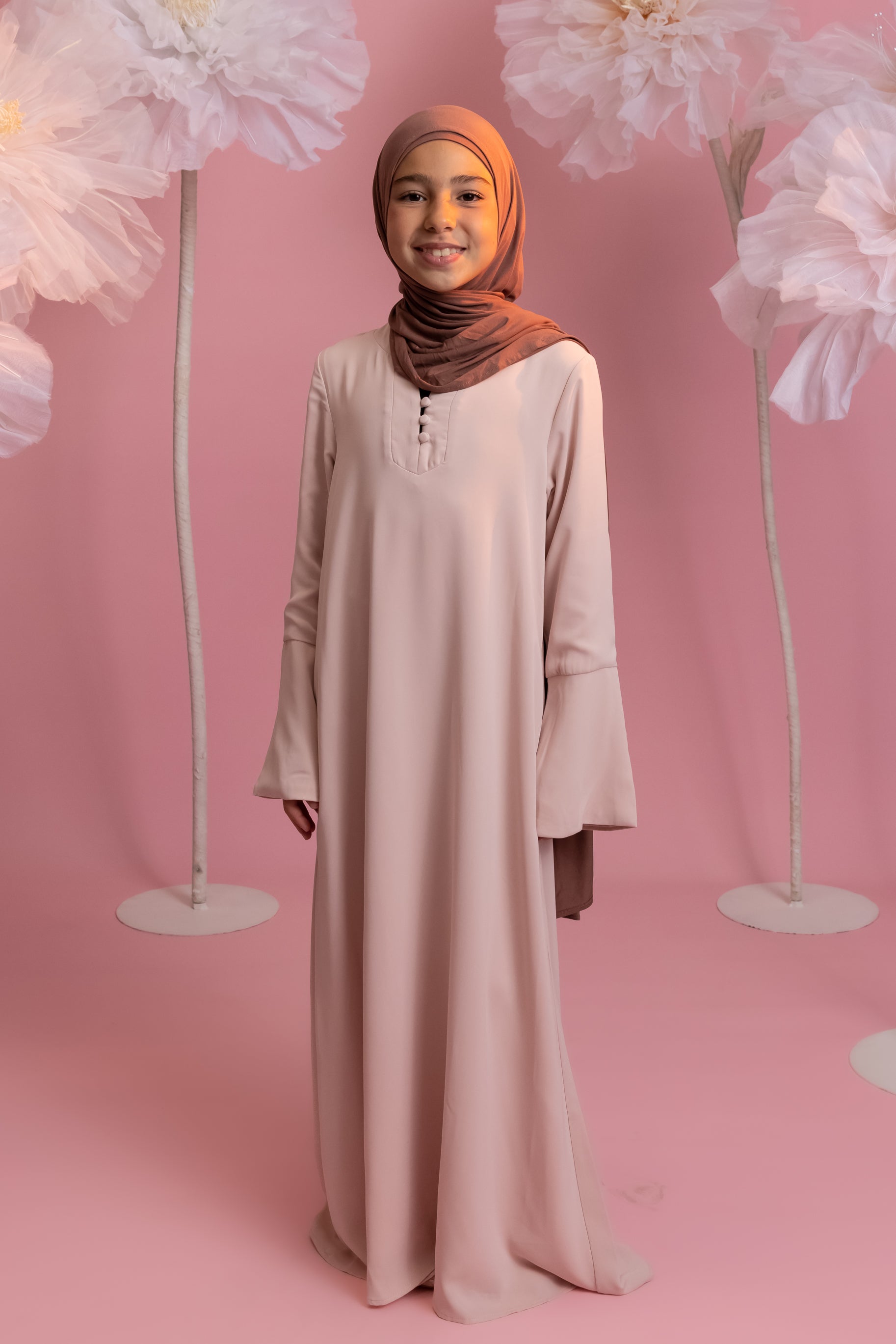 Mini Layla Abaya - Petal Pink