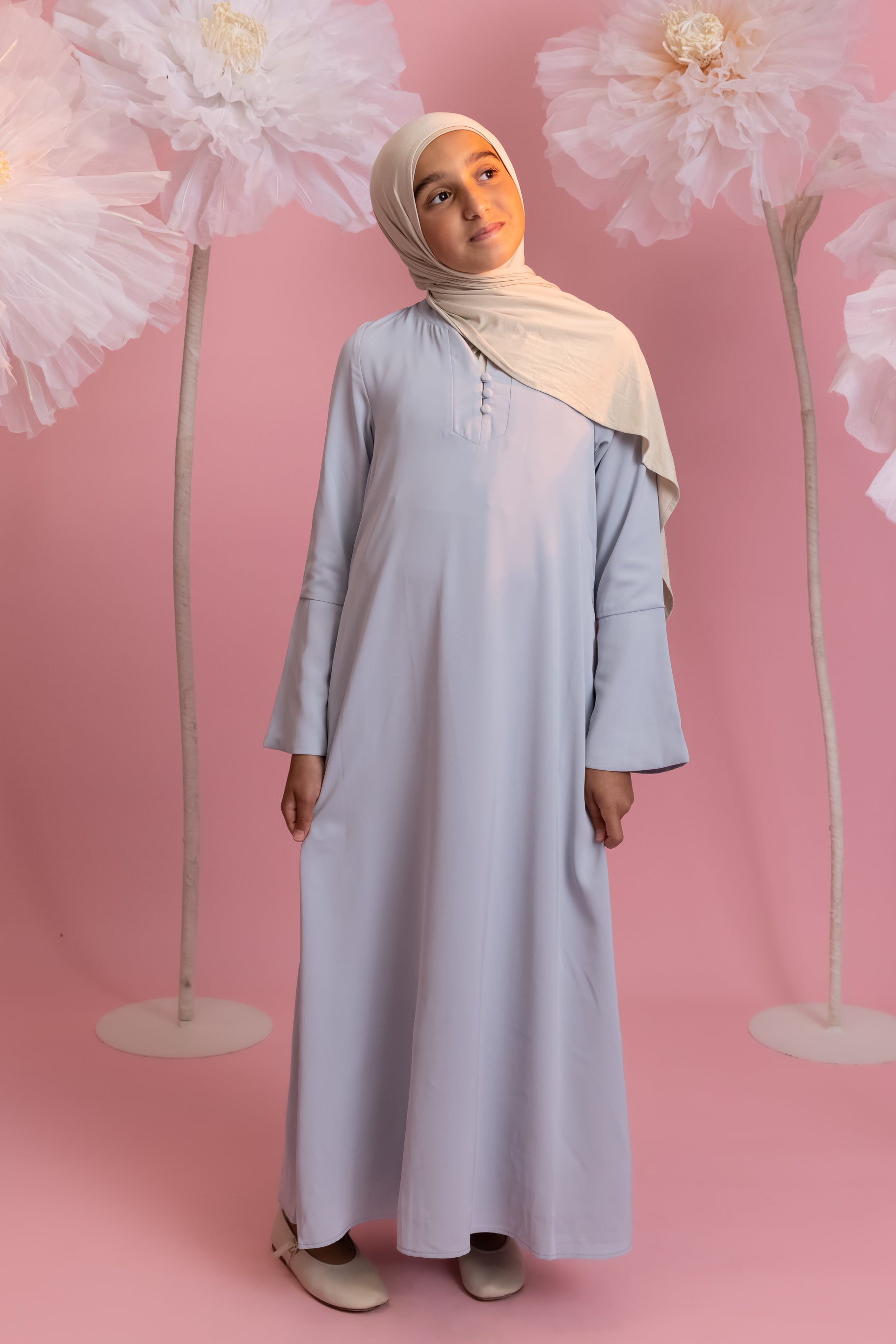 Mini Layla Abaya - Powder Blue