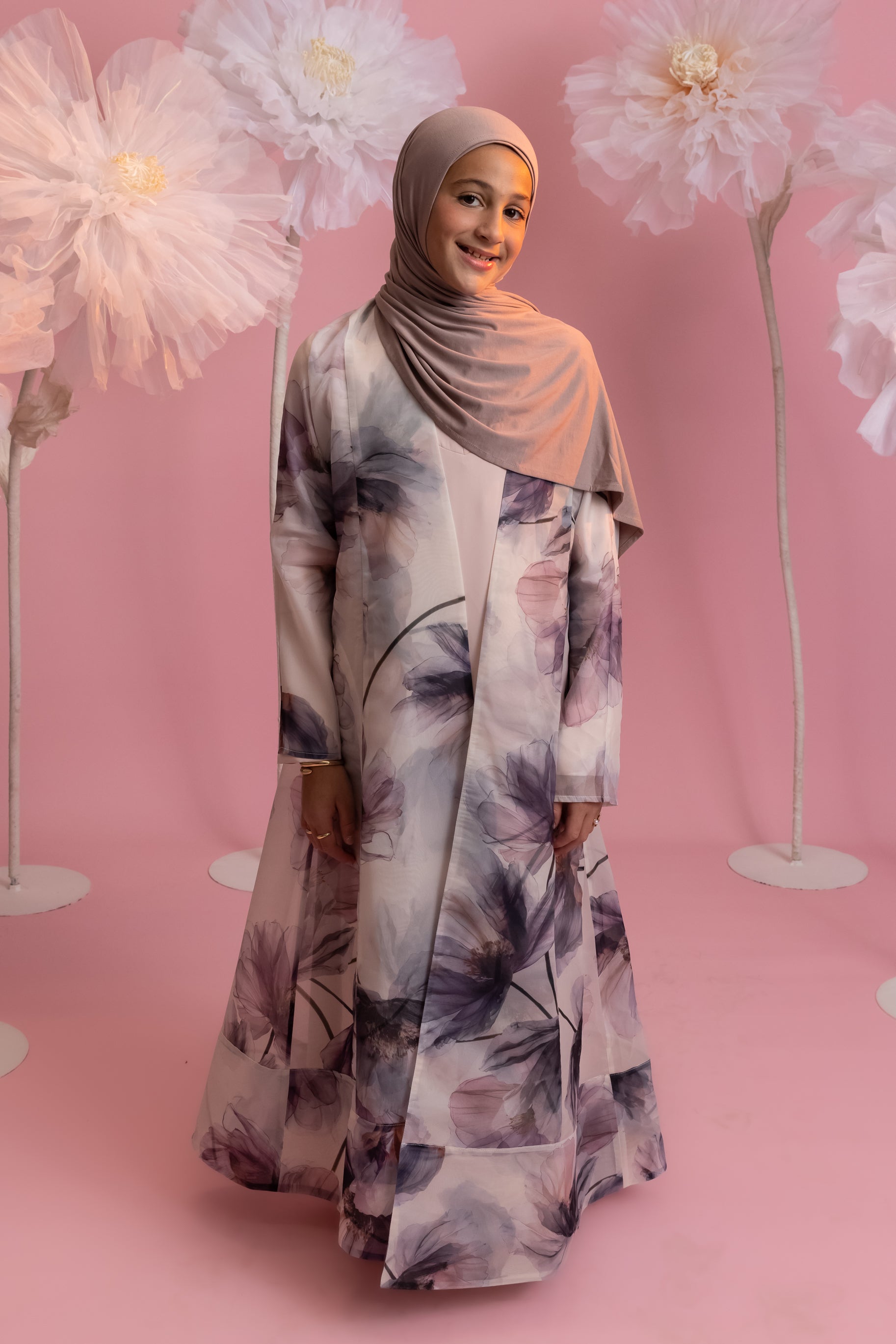 Mini Bloom Open Abaya