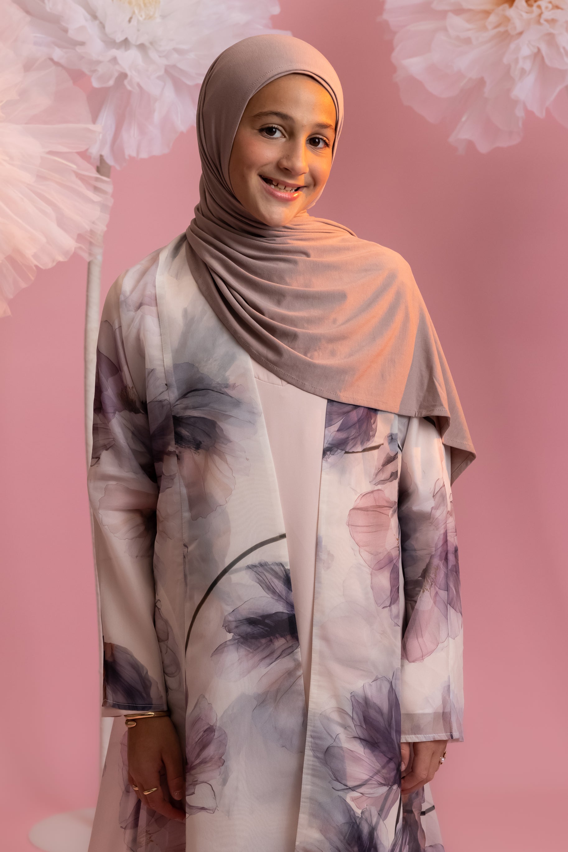 Mini Bloom Open Abaya