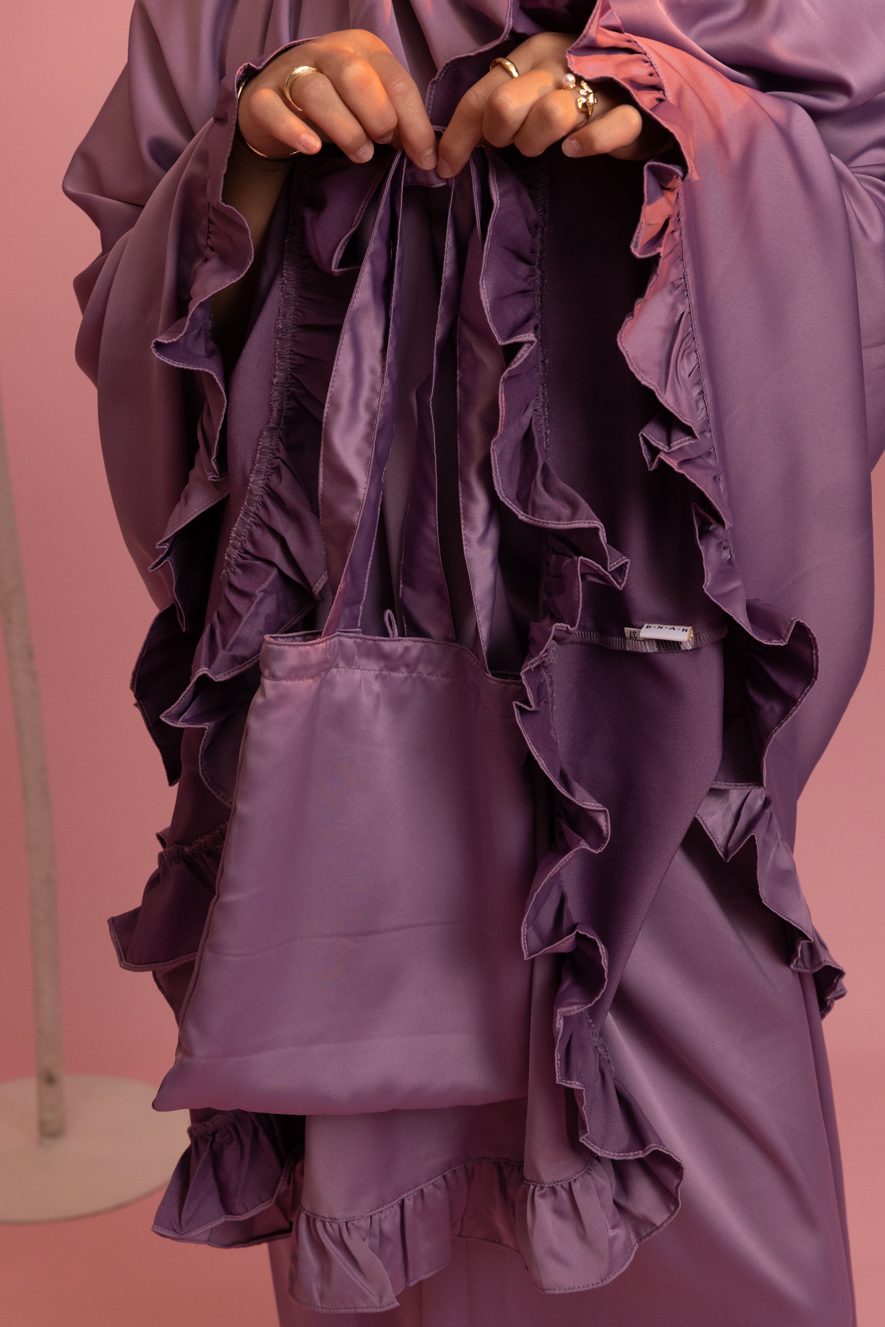 Girls Iman Plain Prayer Set - Purple