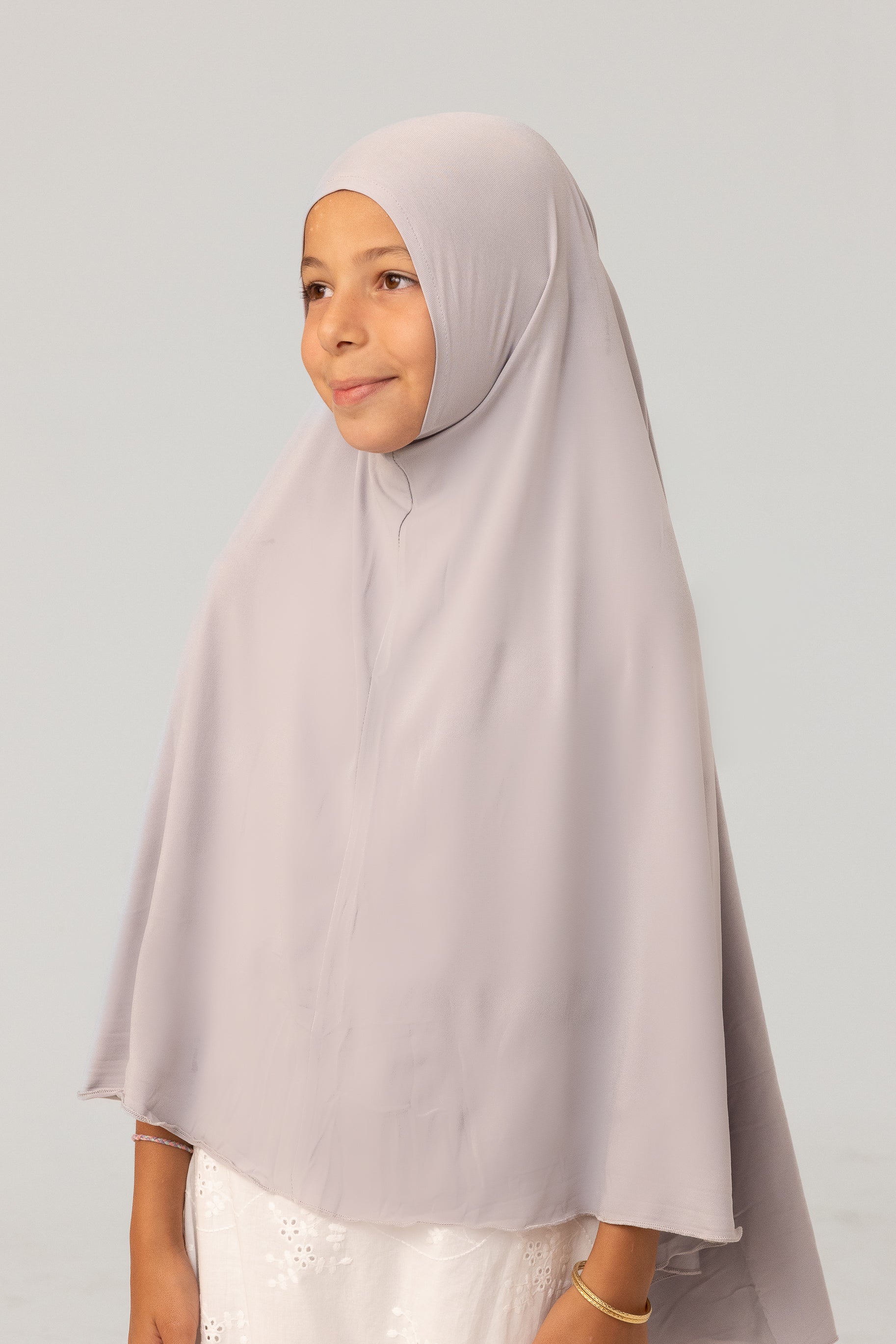 Girls Jilbab - Gull Grey