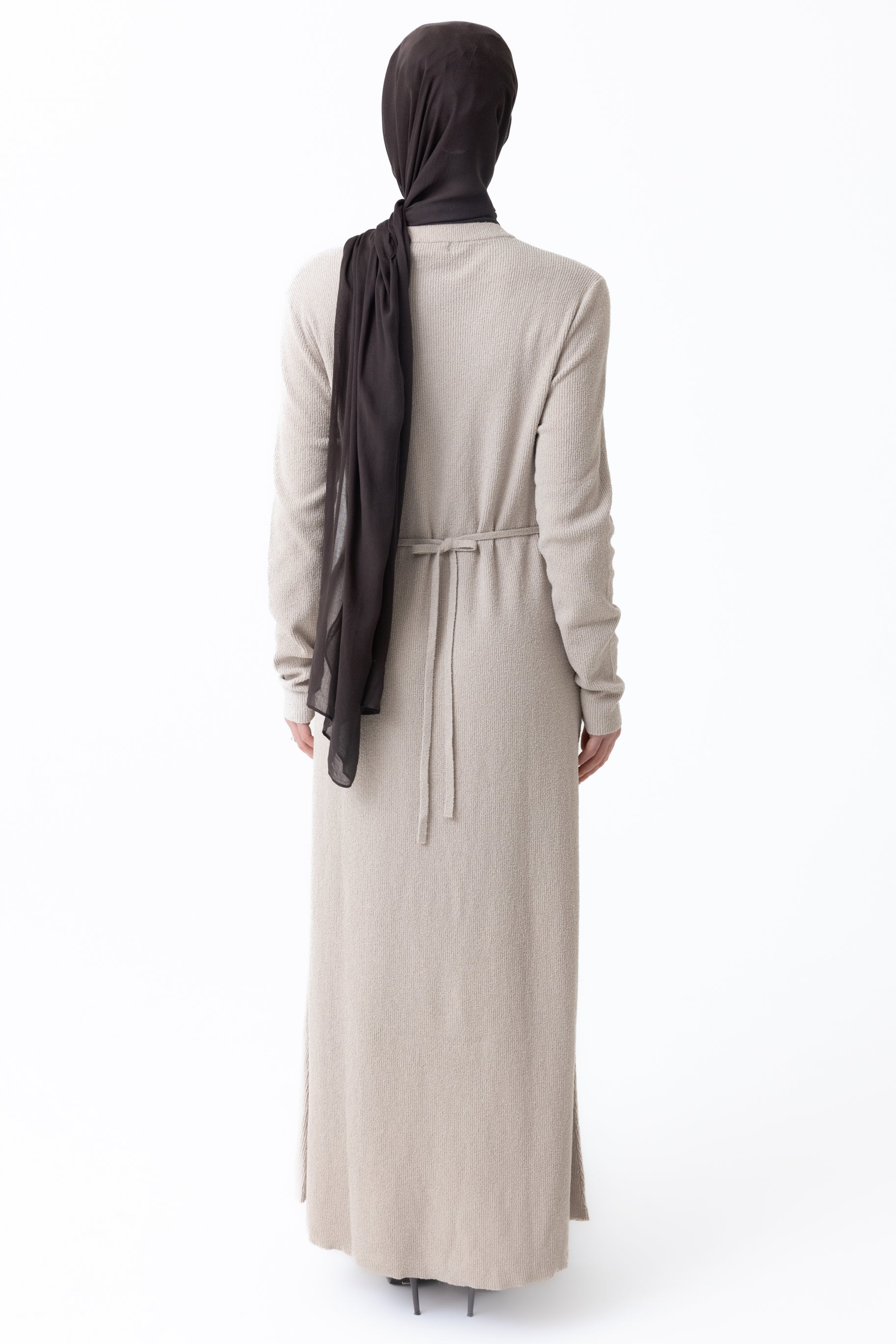 Textured Knit Maxi Dress - Pale Oak