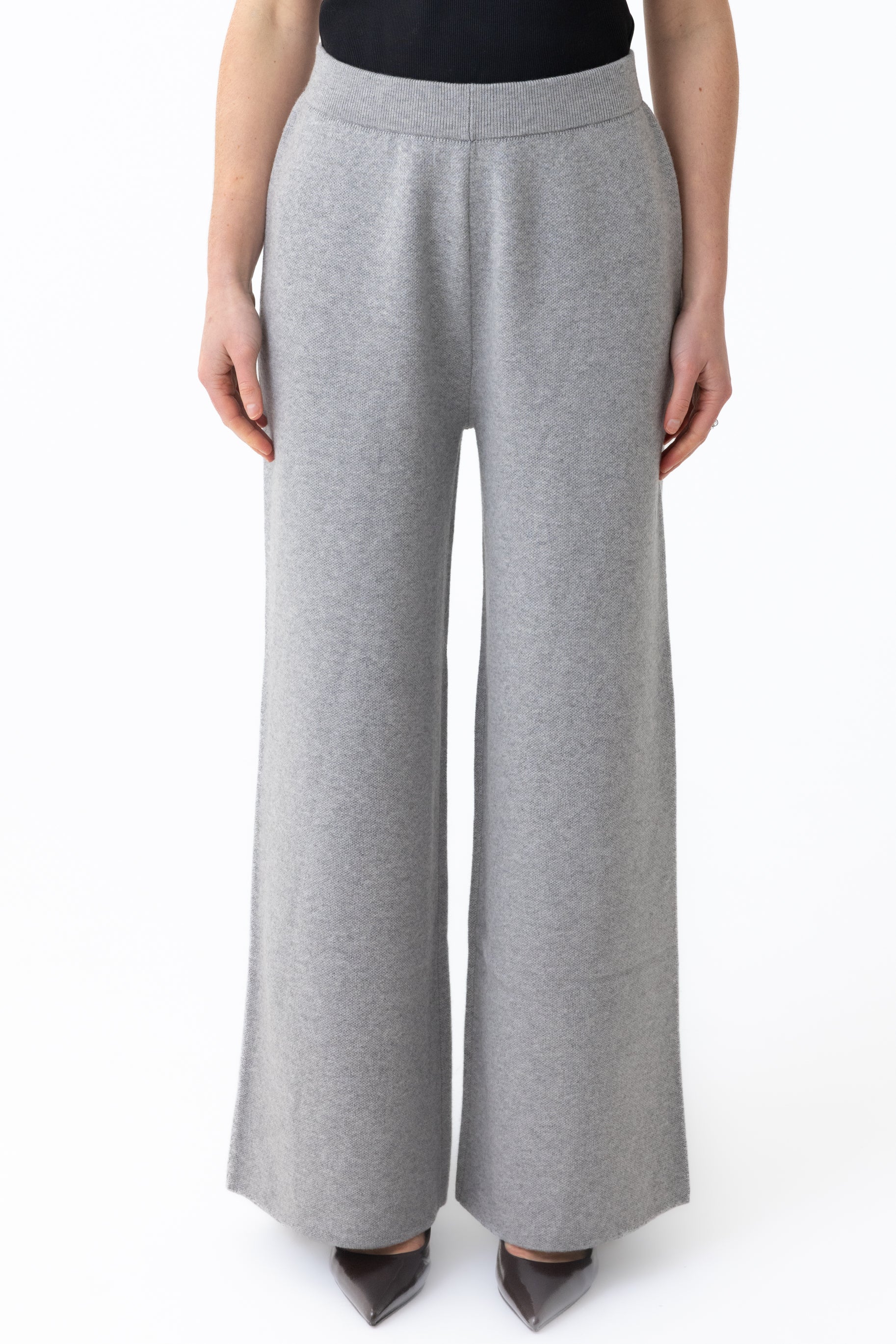 Renee Knit Wide Leg Pants - Lunar Grey