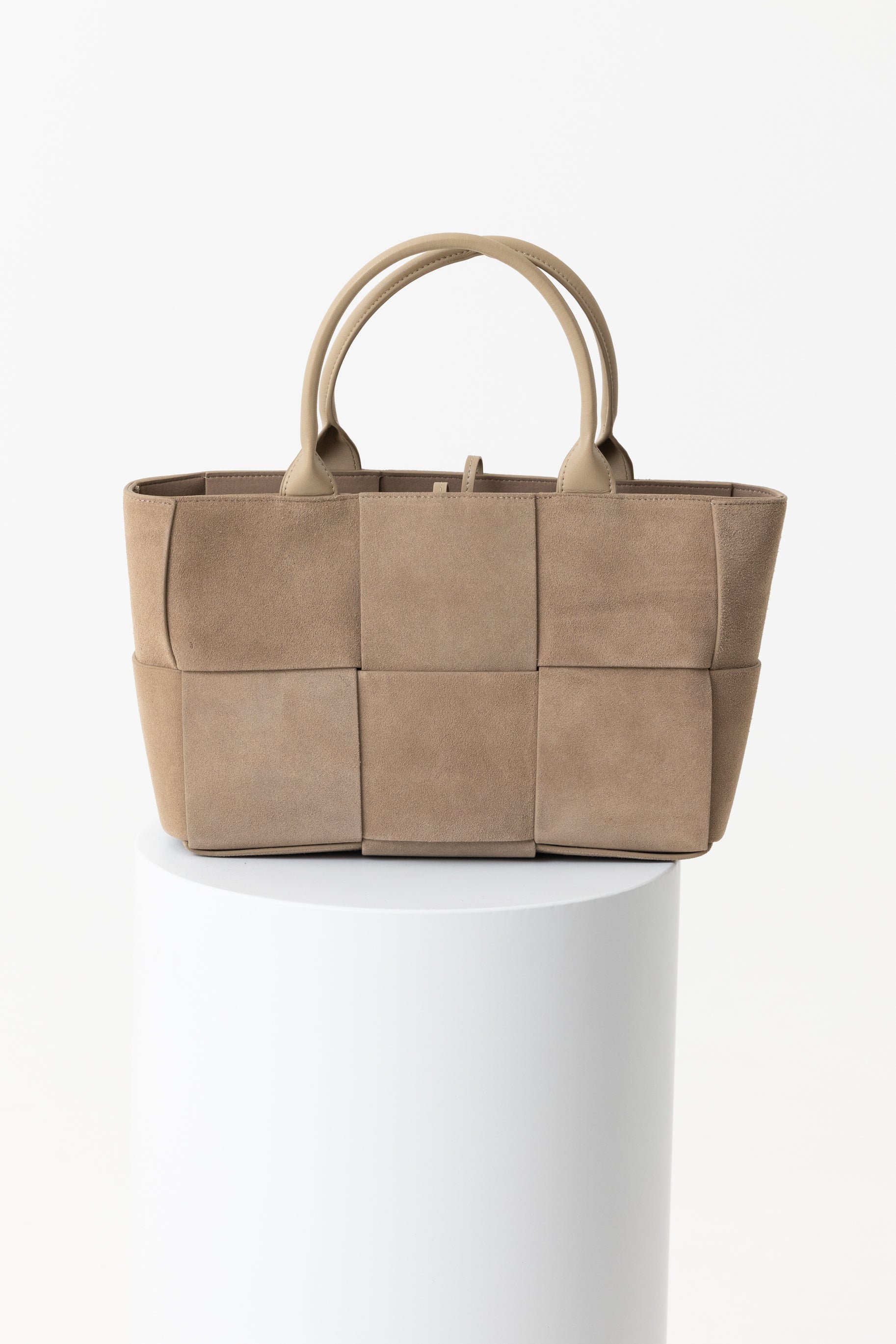 Suede Tote Bag - Taupe