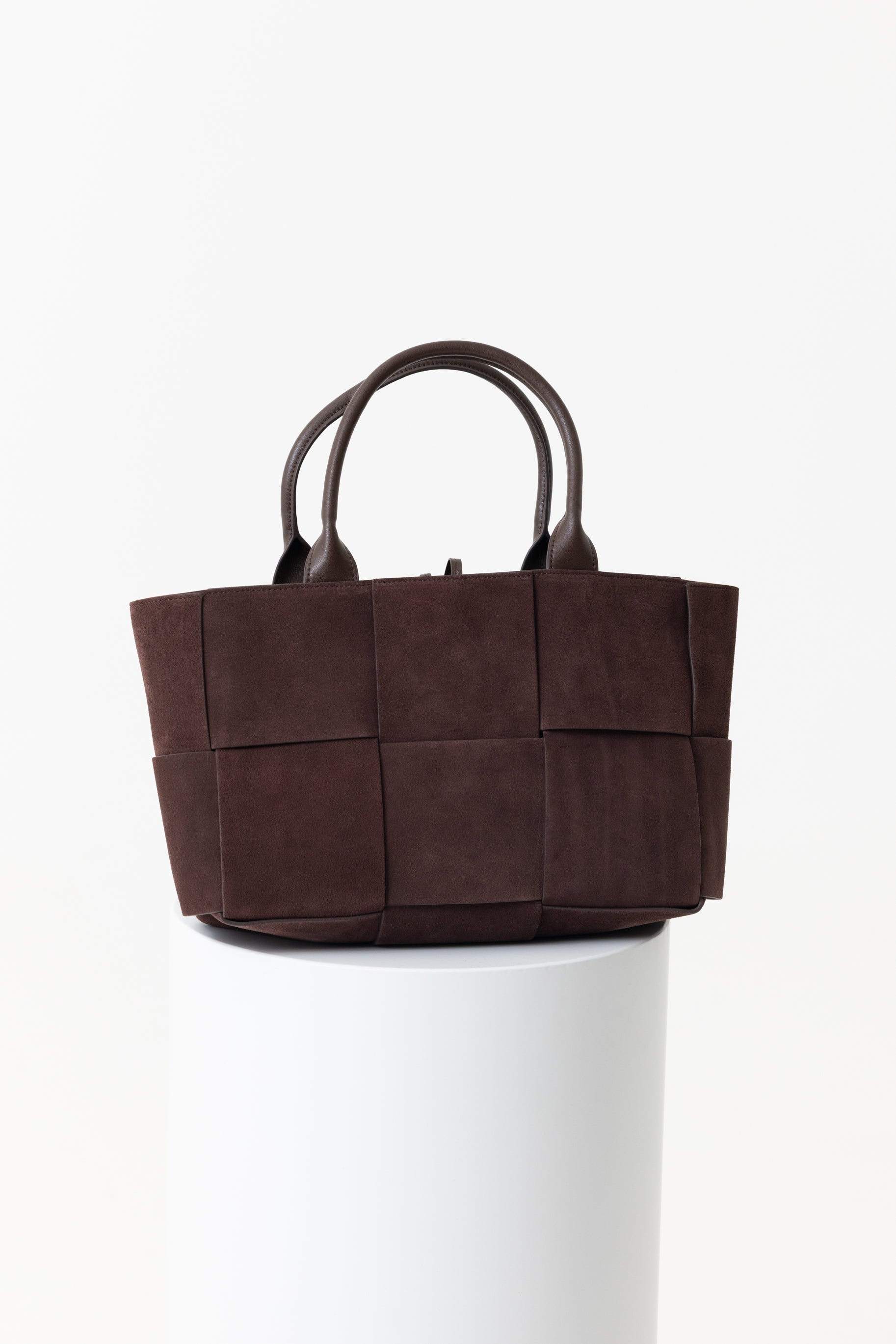 Suede Tote Bag - Chocolate