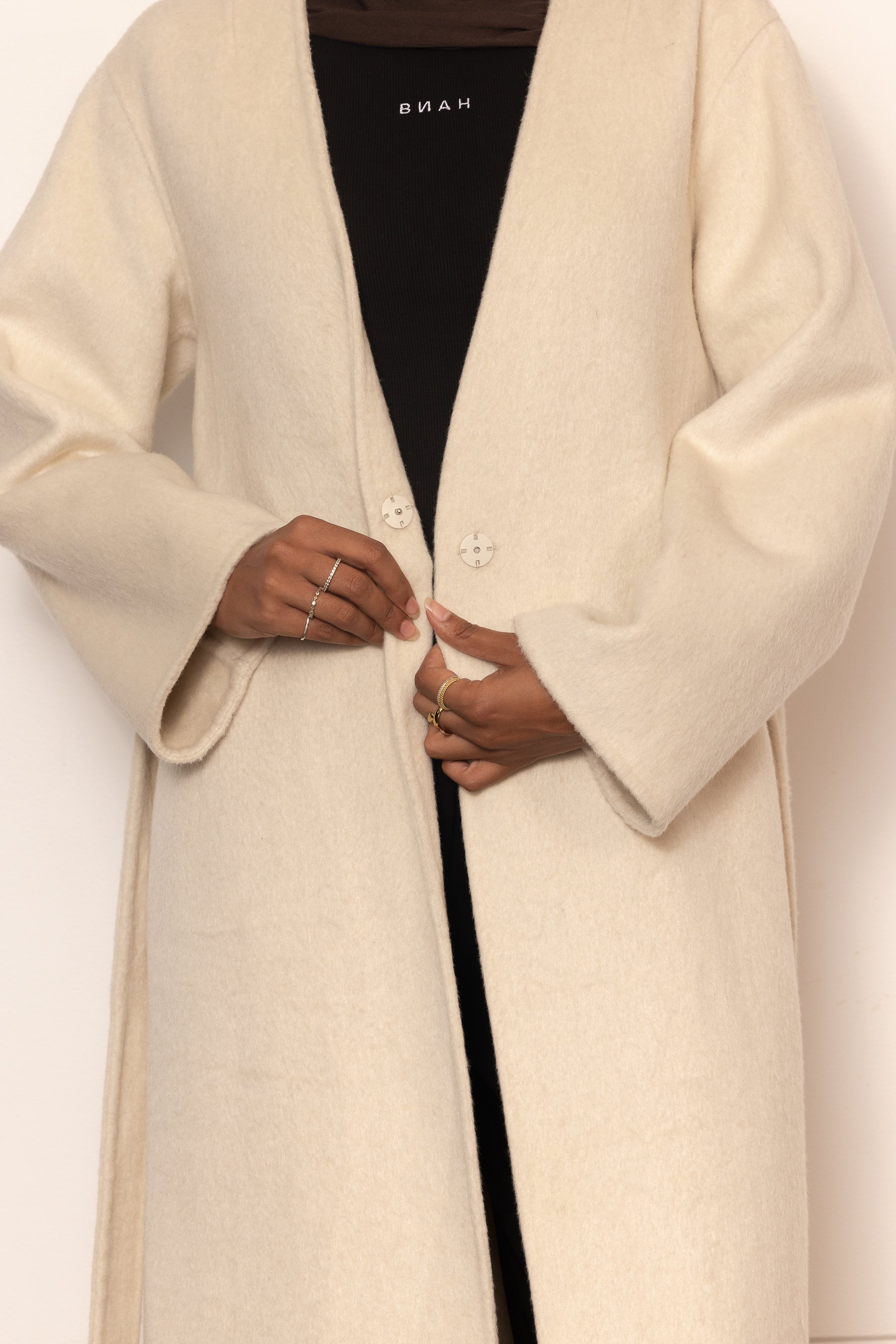Tara Longline Coat - Bone