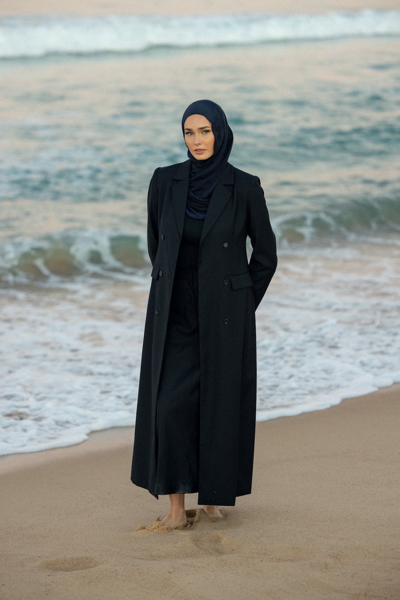 Alexa Double Breasted Coat - Black
