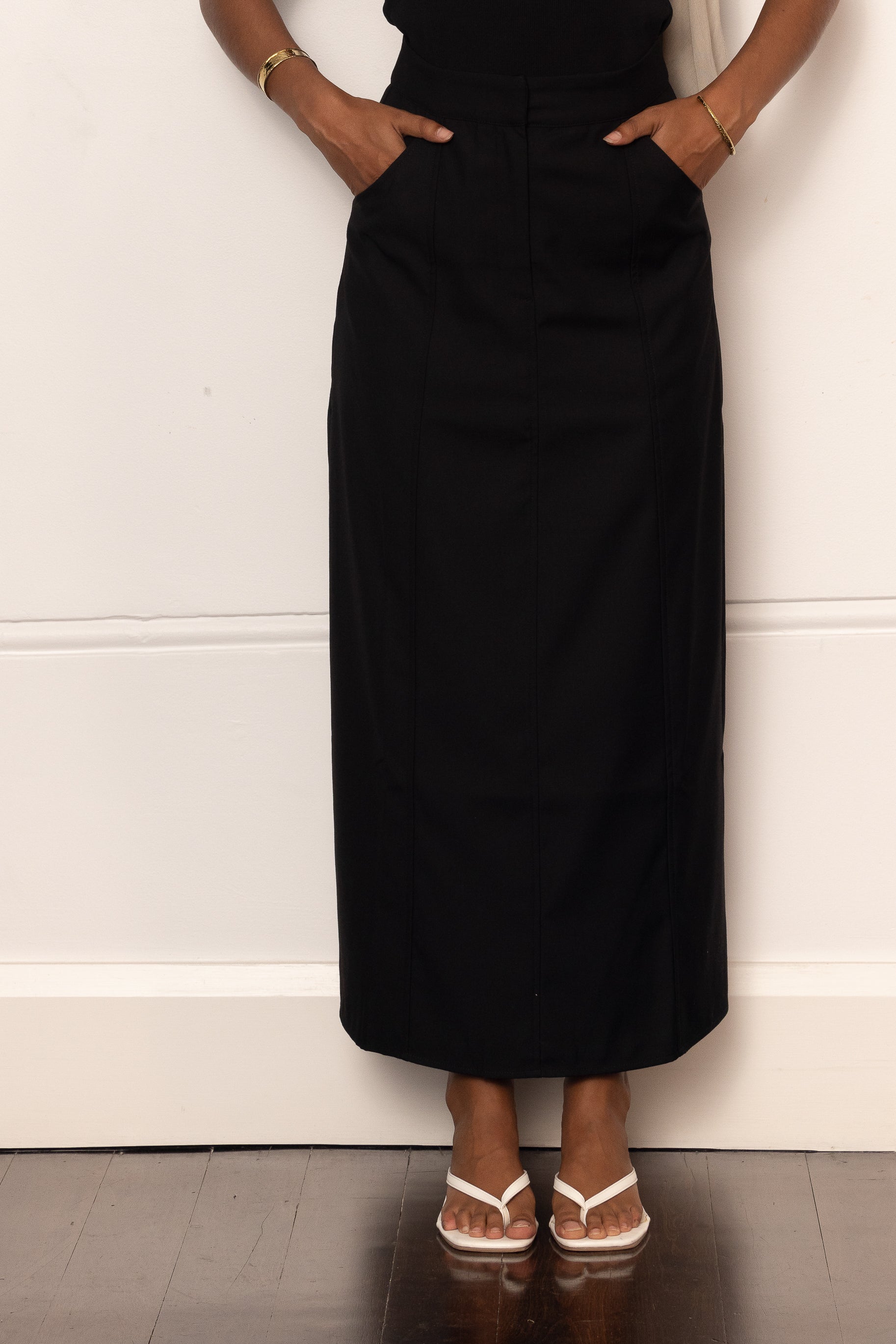 Alexa Pencil Skirt - Black