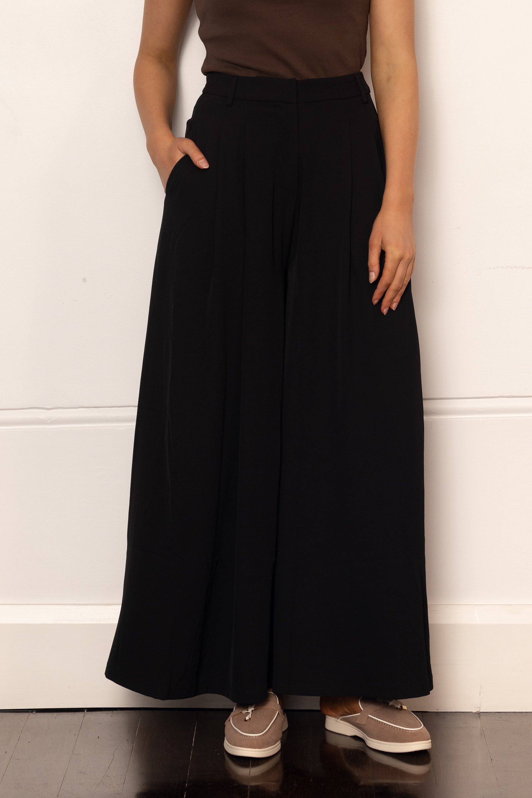 Lara Palazzo Pants - Black