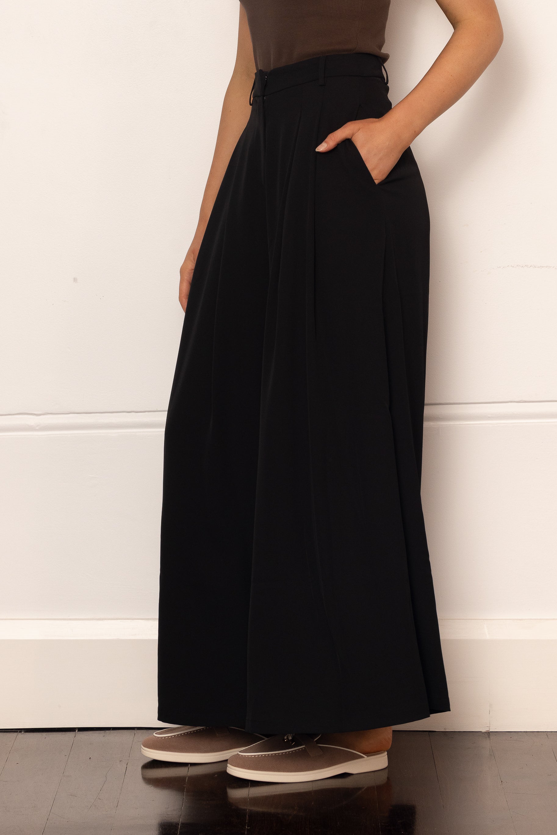 Lara Palazzo Pants - Black