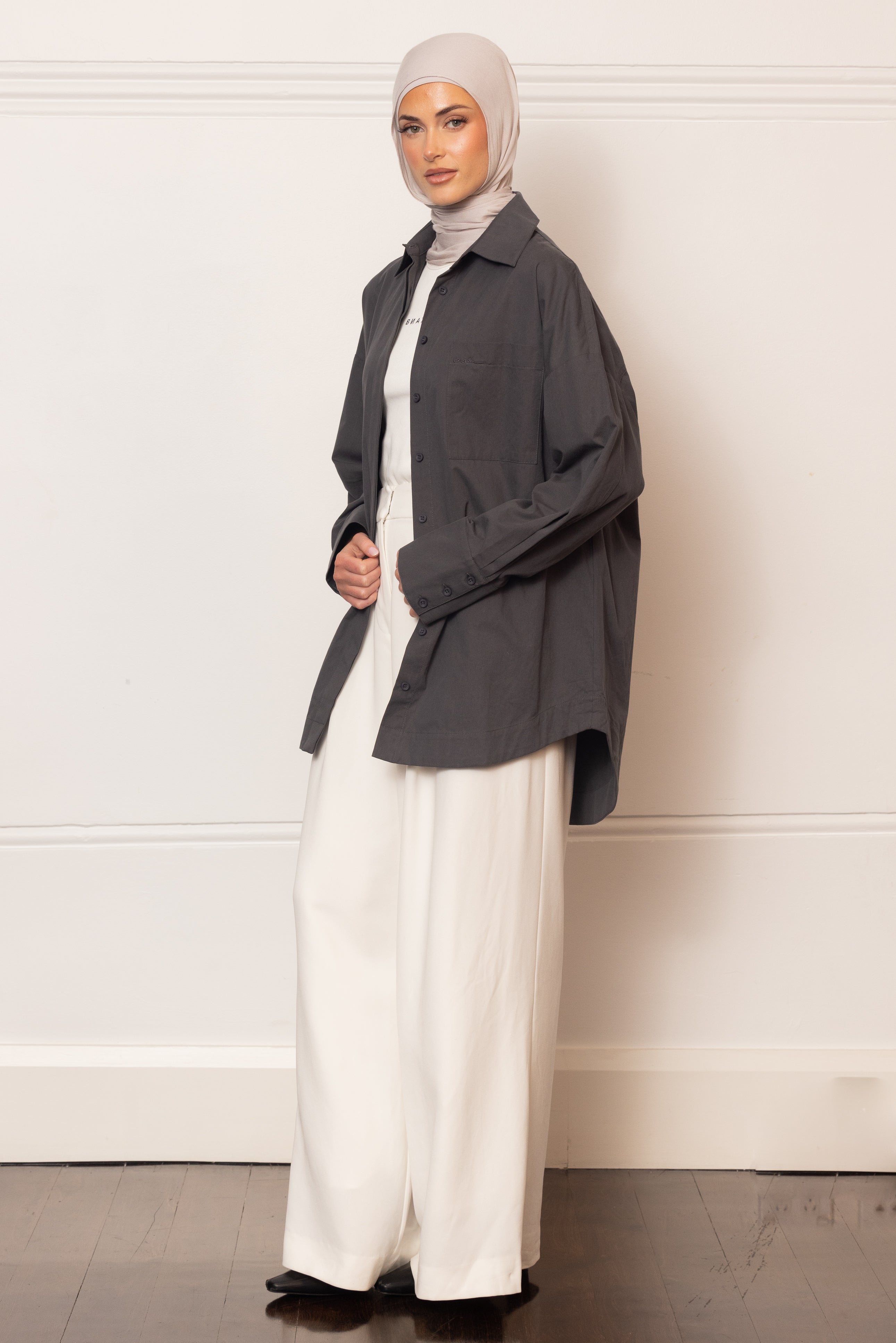 The Ayah Shirt - Charcoal Grey