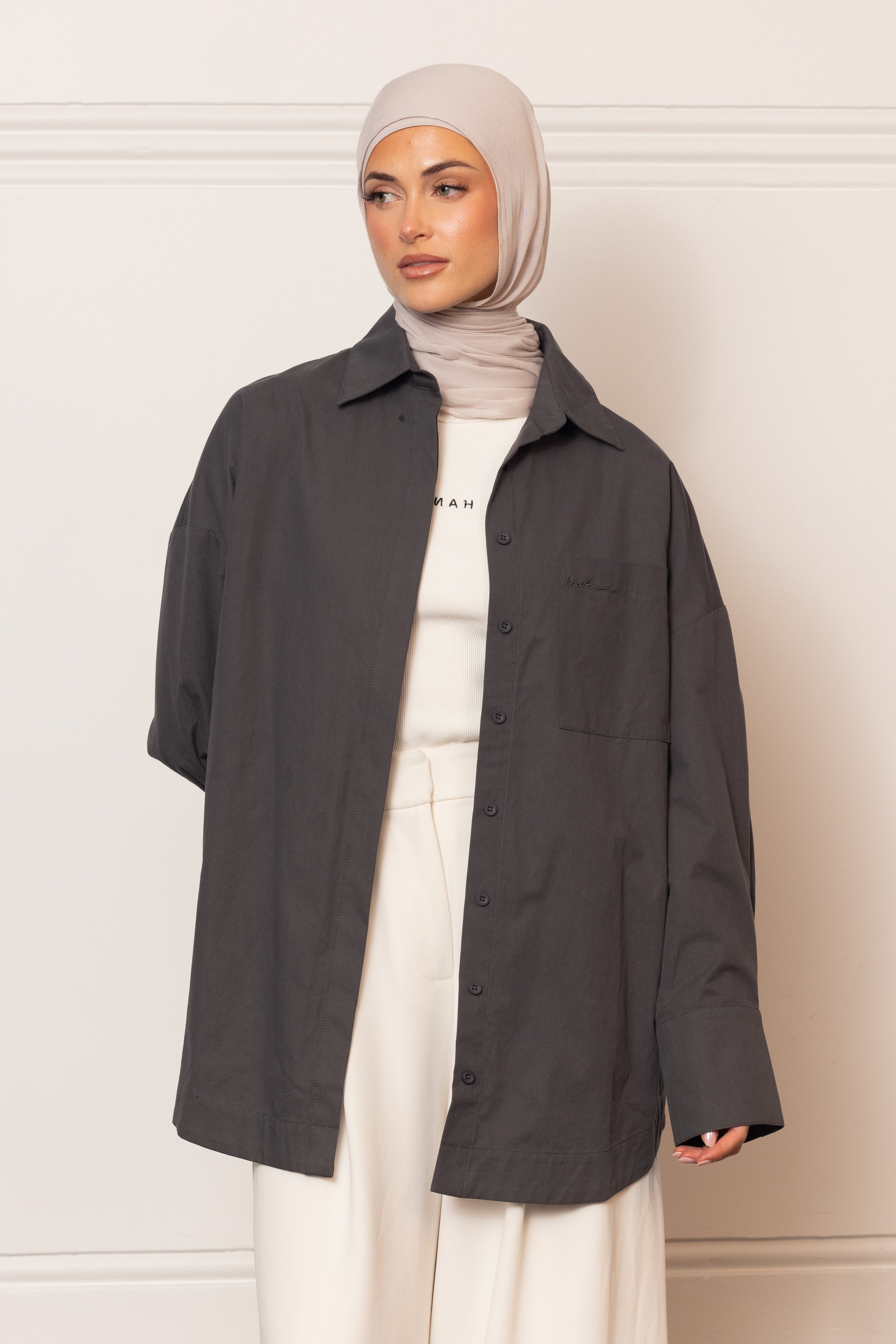 The Ayah Shirt - Charcoal Grey