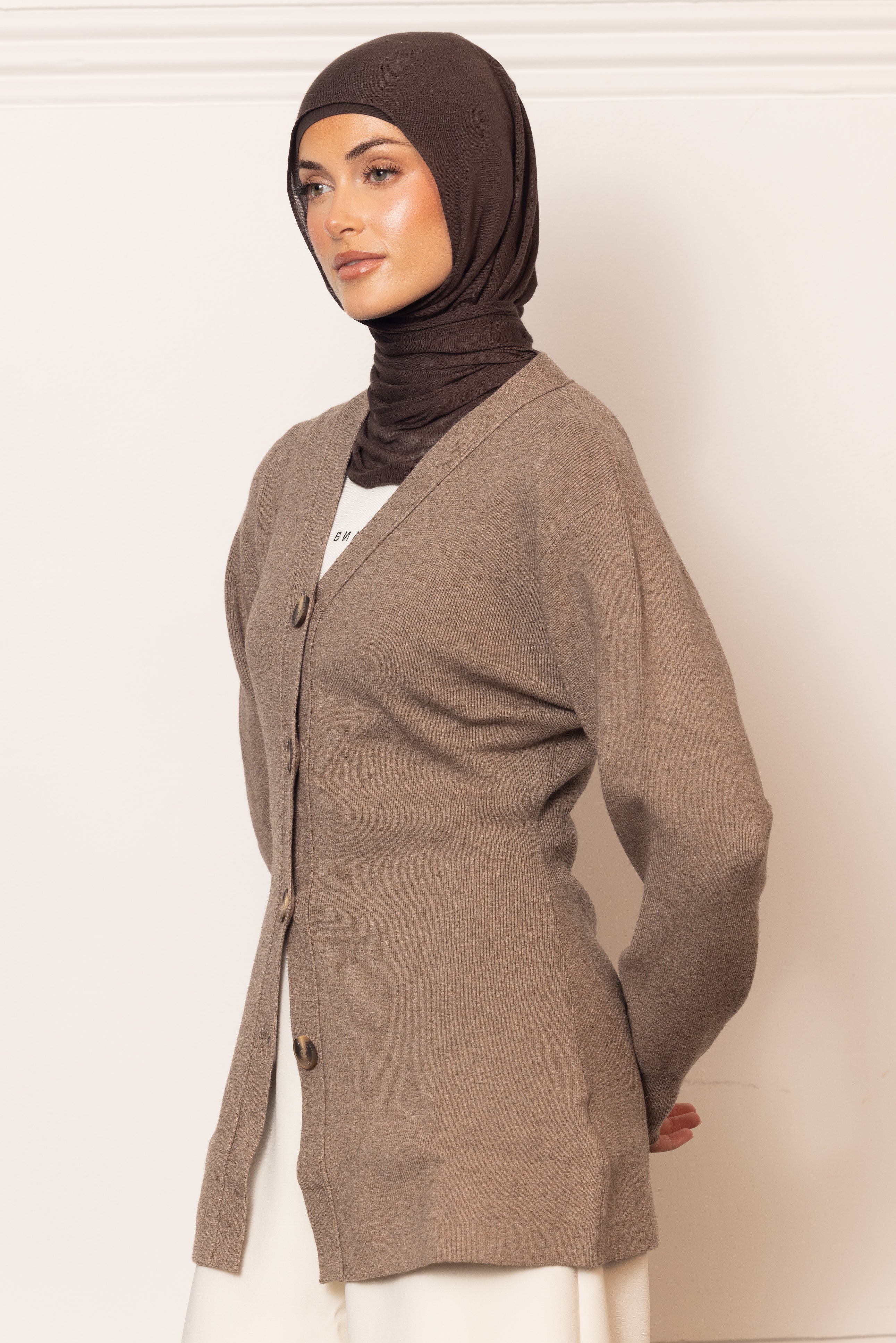 Sarah Knit Cardigan - Taupe