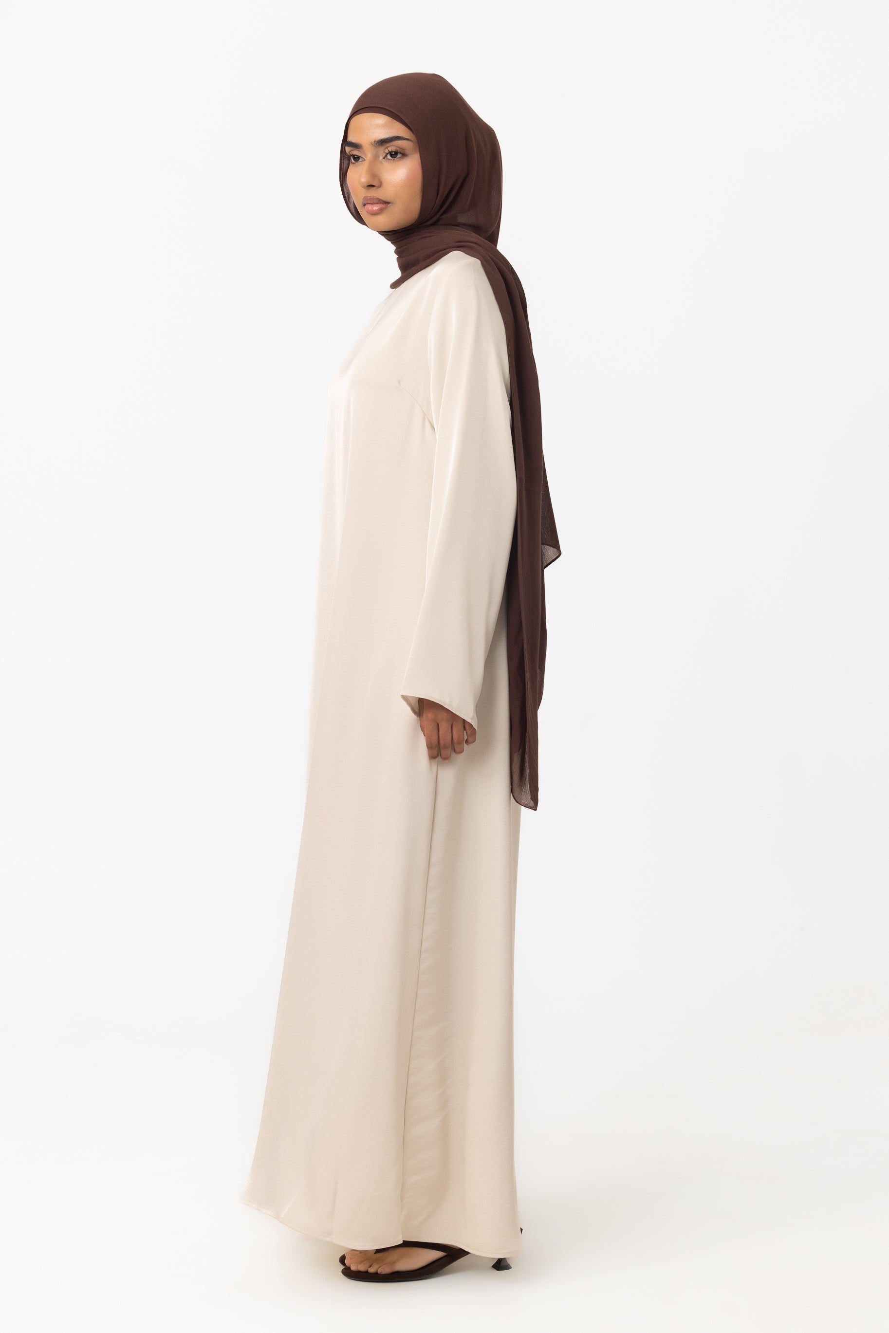 Saylor Satin Slip Dress - Oyster