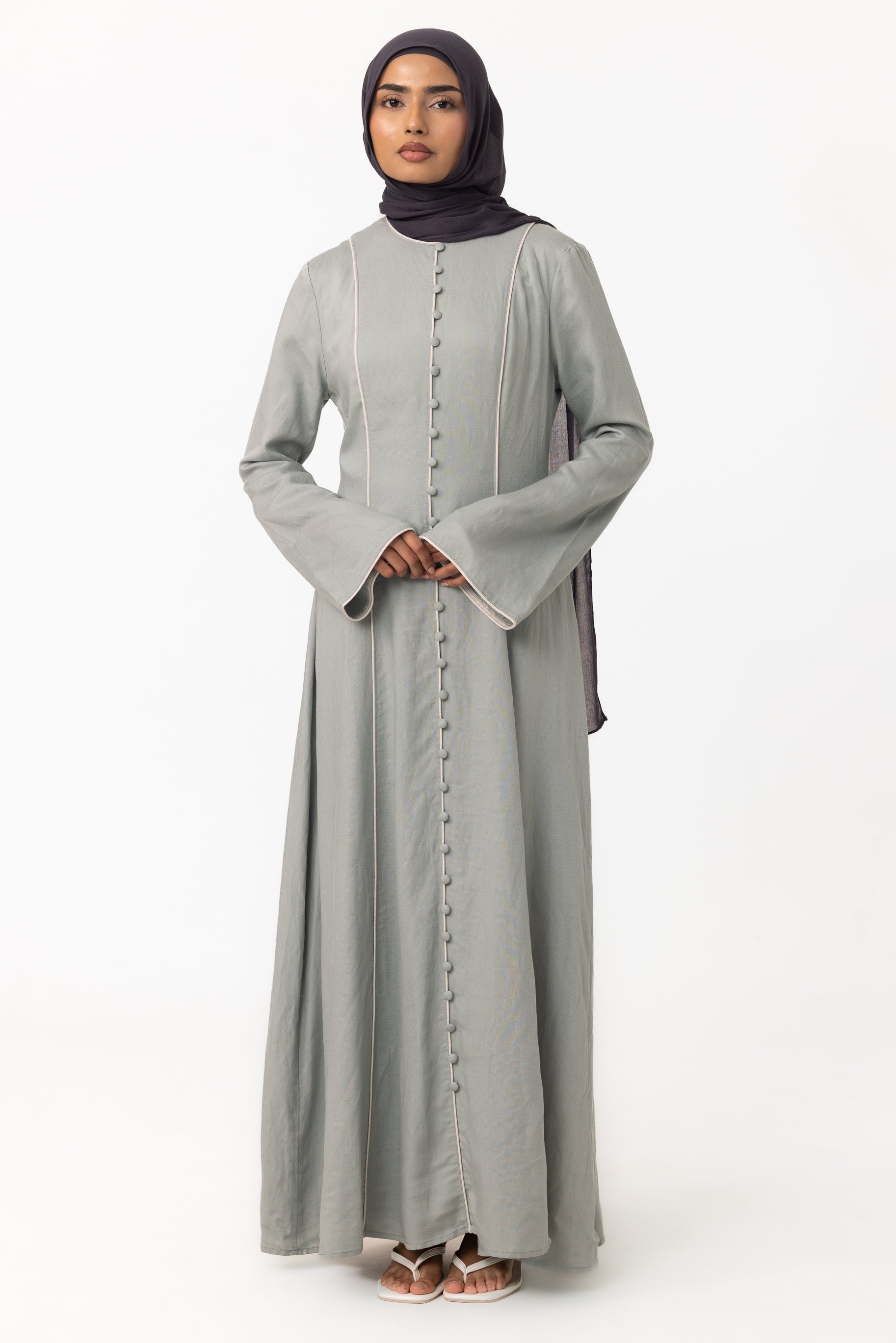 Taliyah Contrast Panel Dress - Seafoam