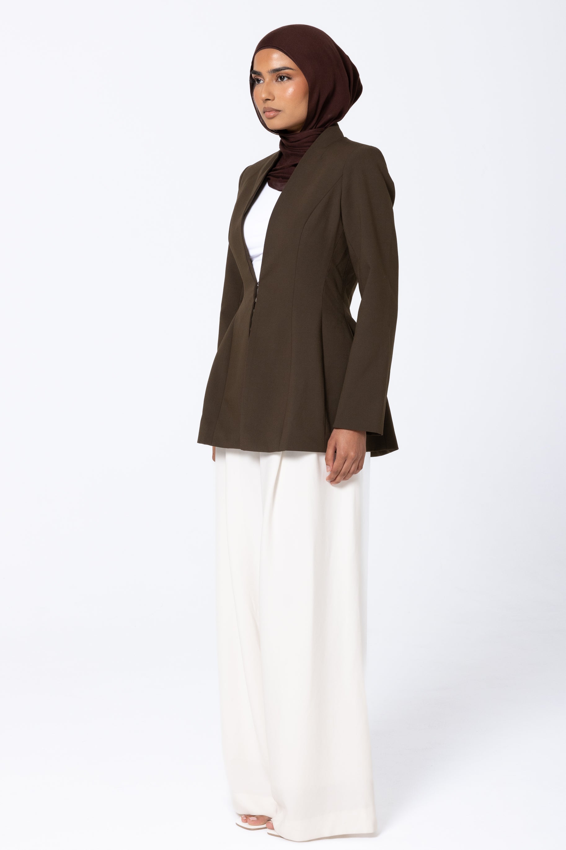 Heidi Hourglass Blazer - Olive