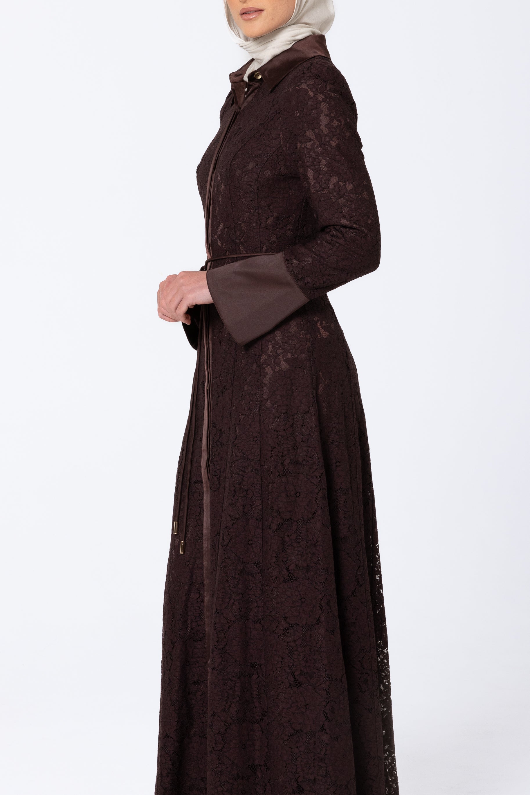 Lila Lace Dress - Fudge