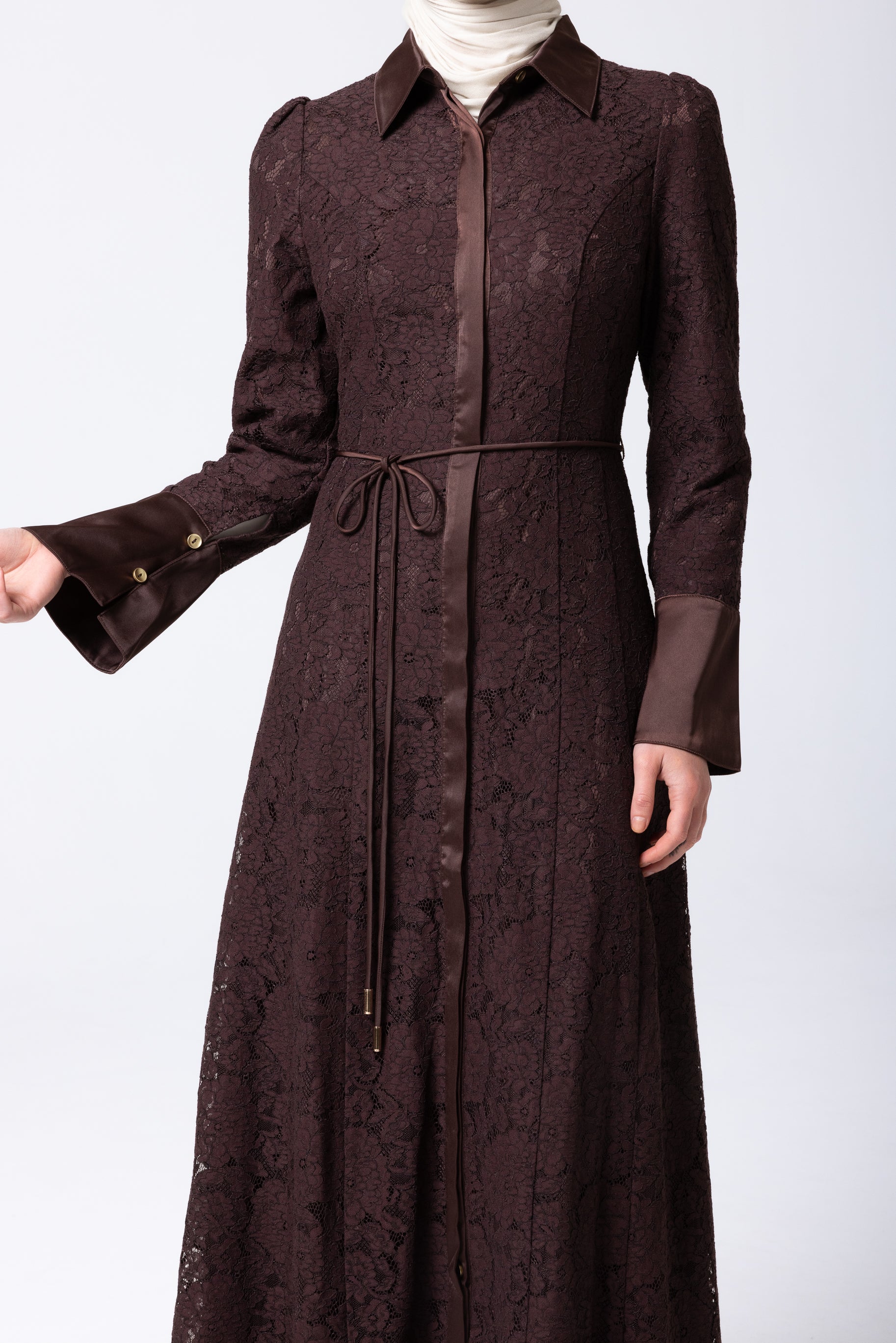 Lila Lace Dress - Fudge