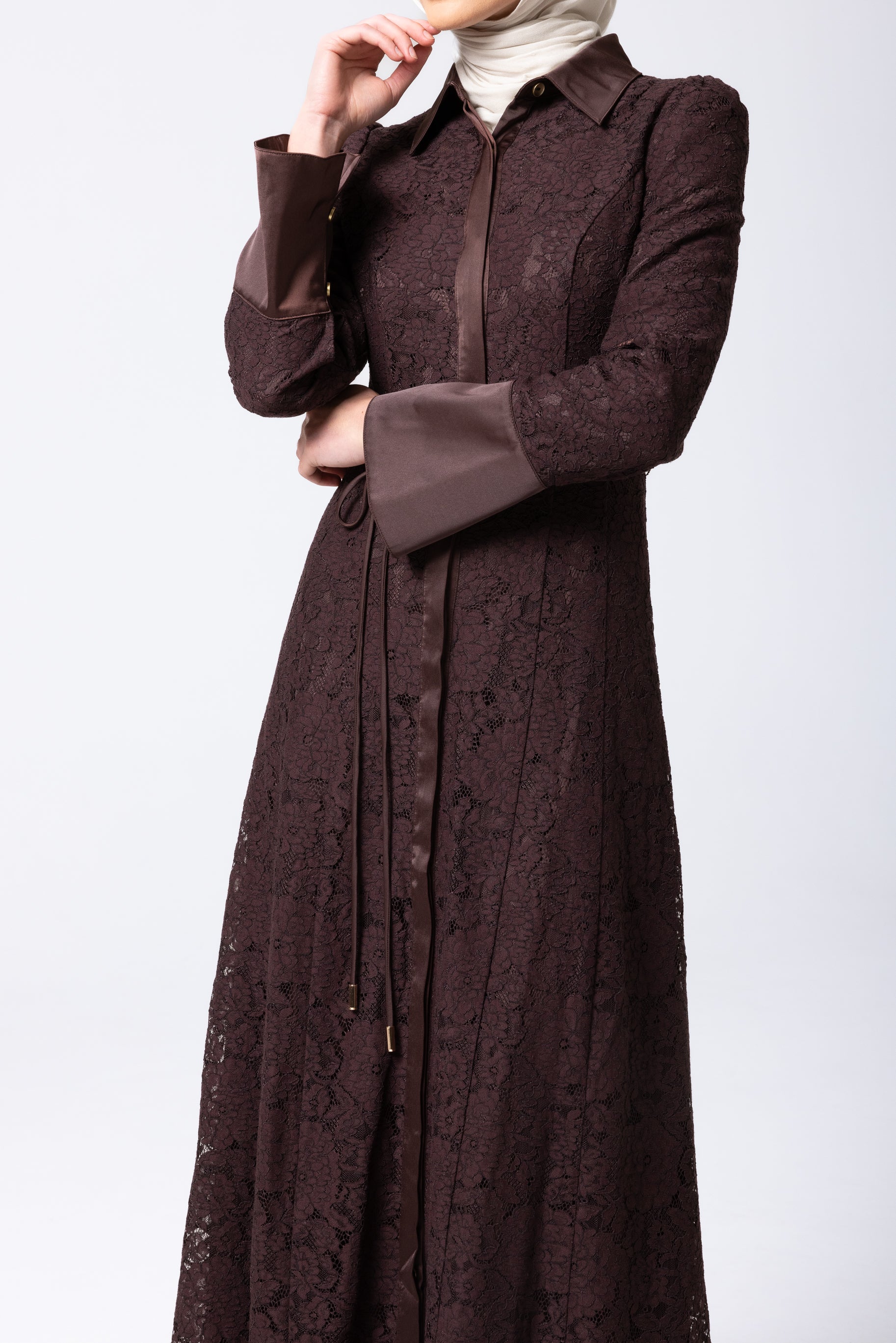 Lila Lace Dress - Fudge