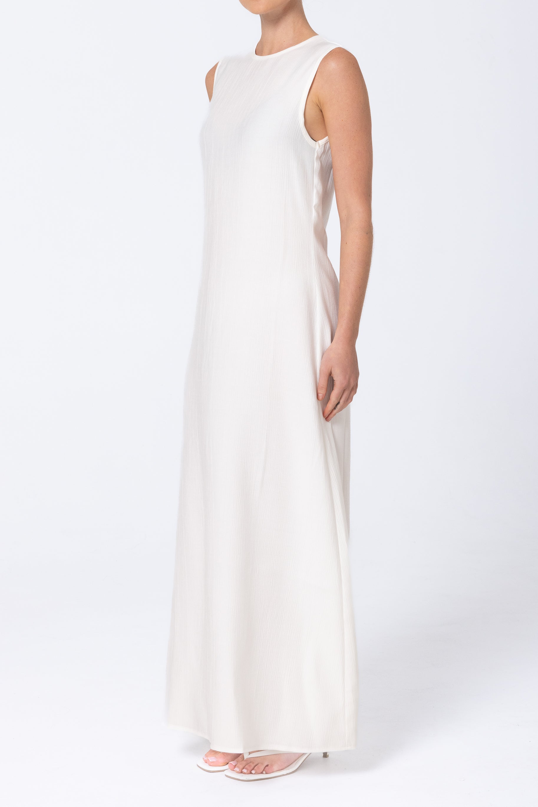Leen Open Abaya Set - White