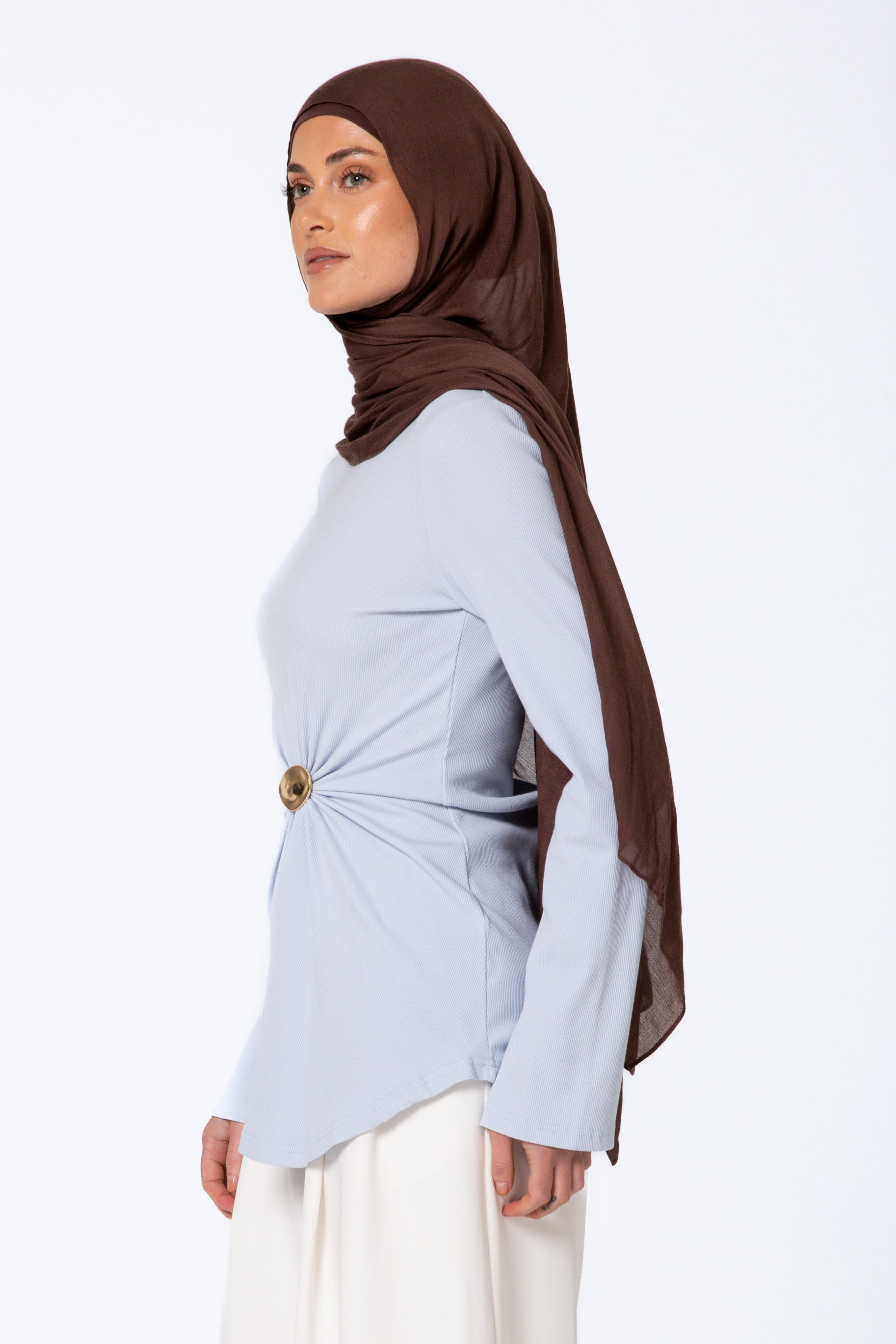 Daria Detail Top - Powder Blue