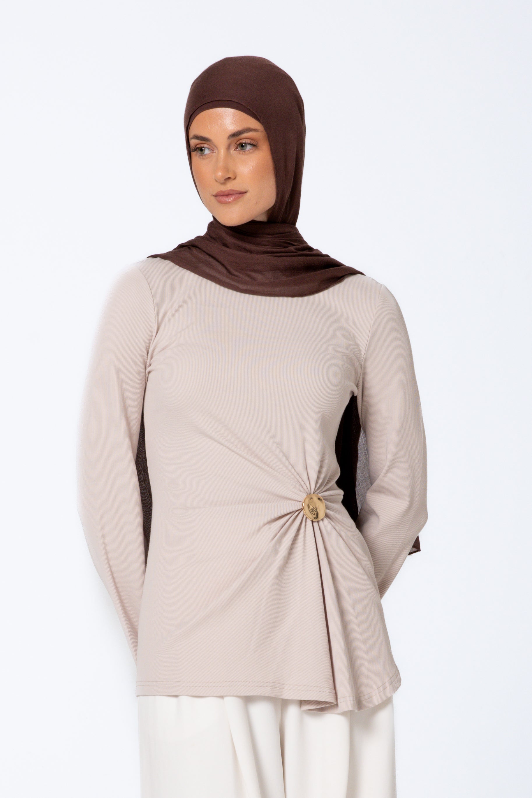 Daria Detail Top - Stone