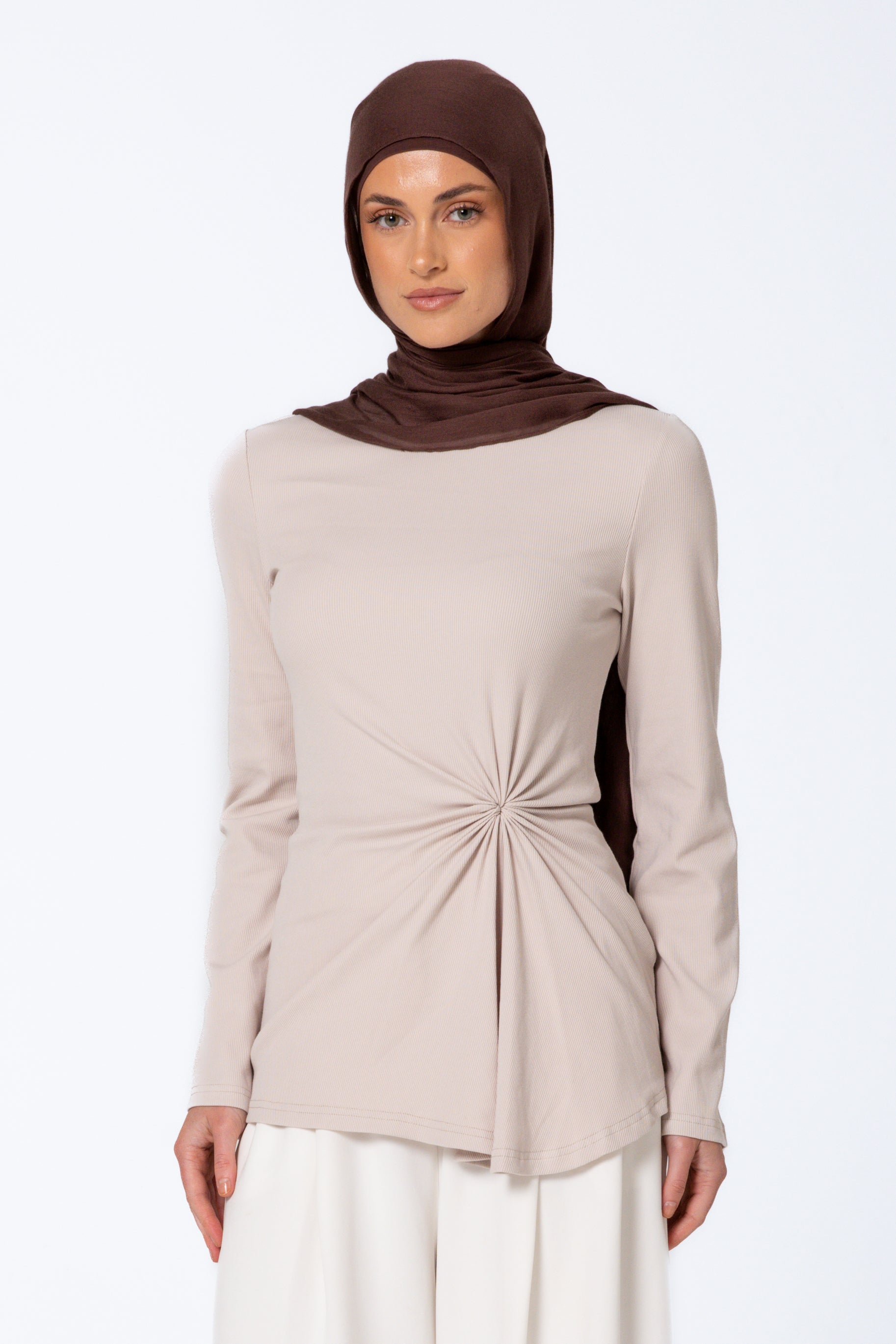 Daria Detail Top - Stone