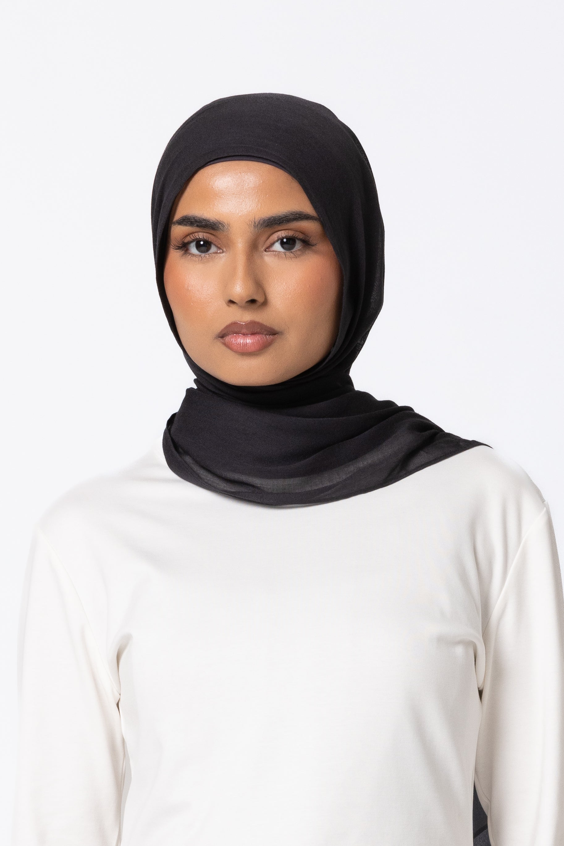 Single Stitched Modal Hijab Set - Deep Ocean