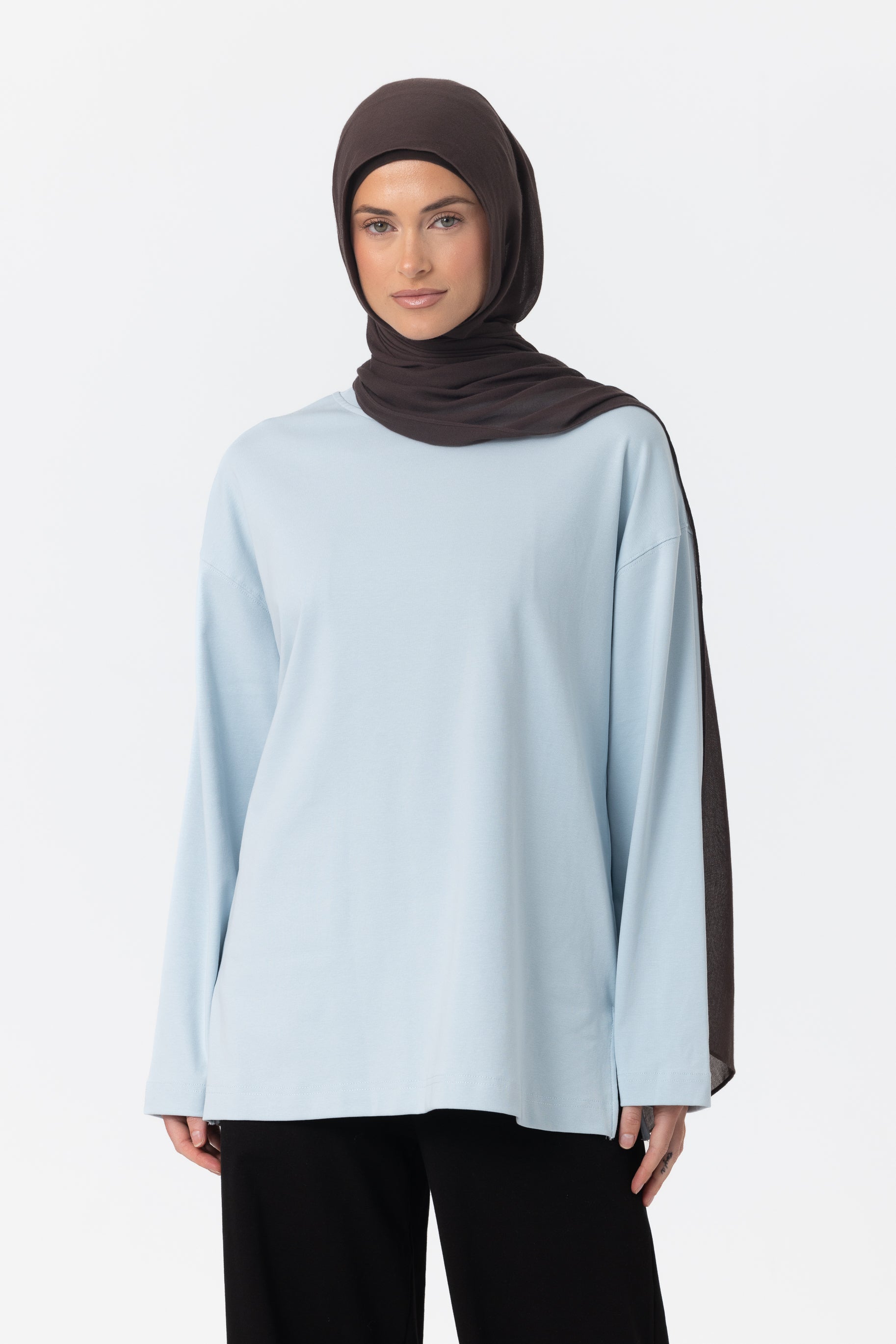 Everyday Relaxed Top - Ice Blue