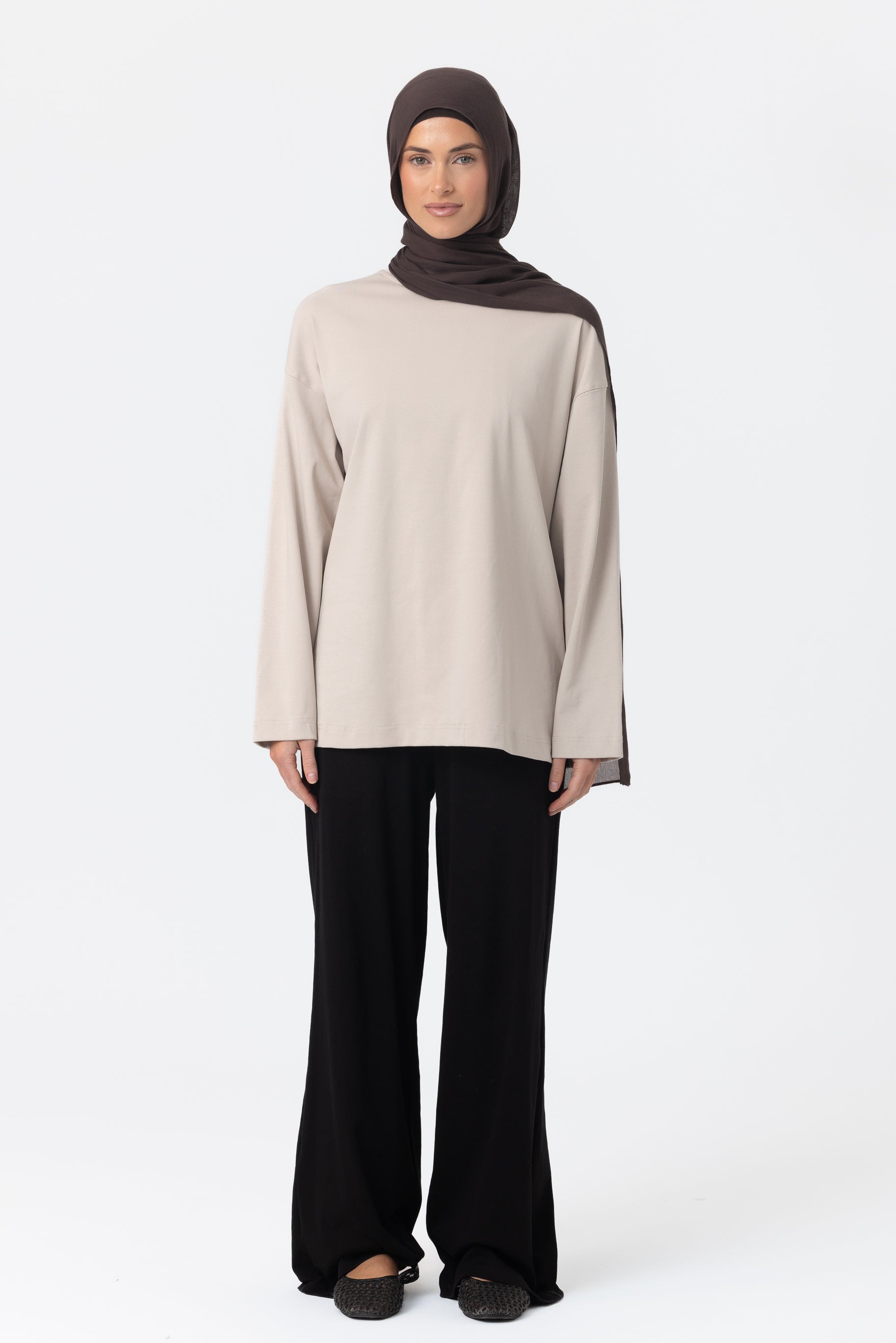 Everyday Relaxed Top - Taupe