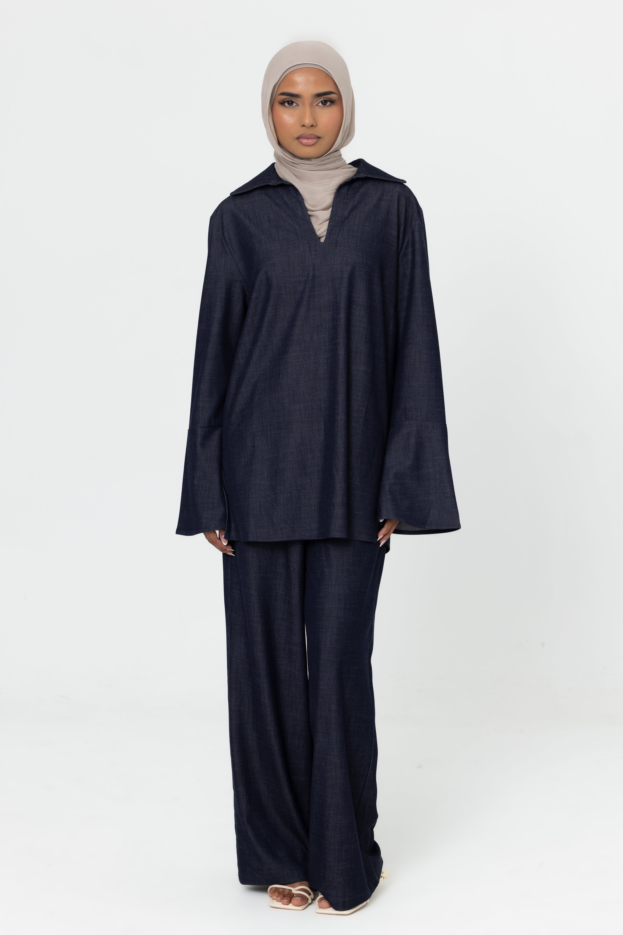 Nova Denim Top - Dark Wash