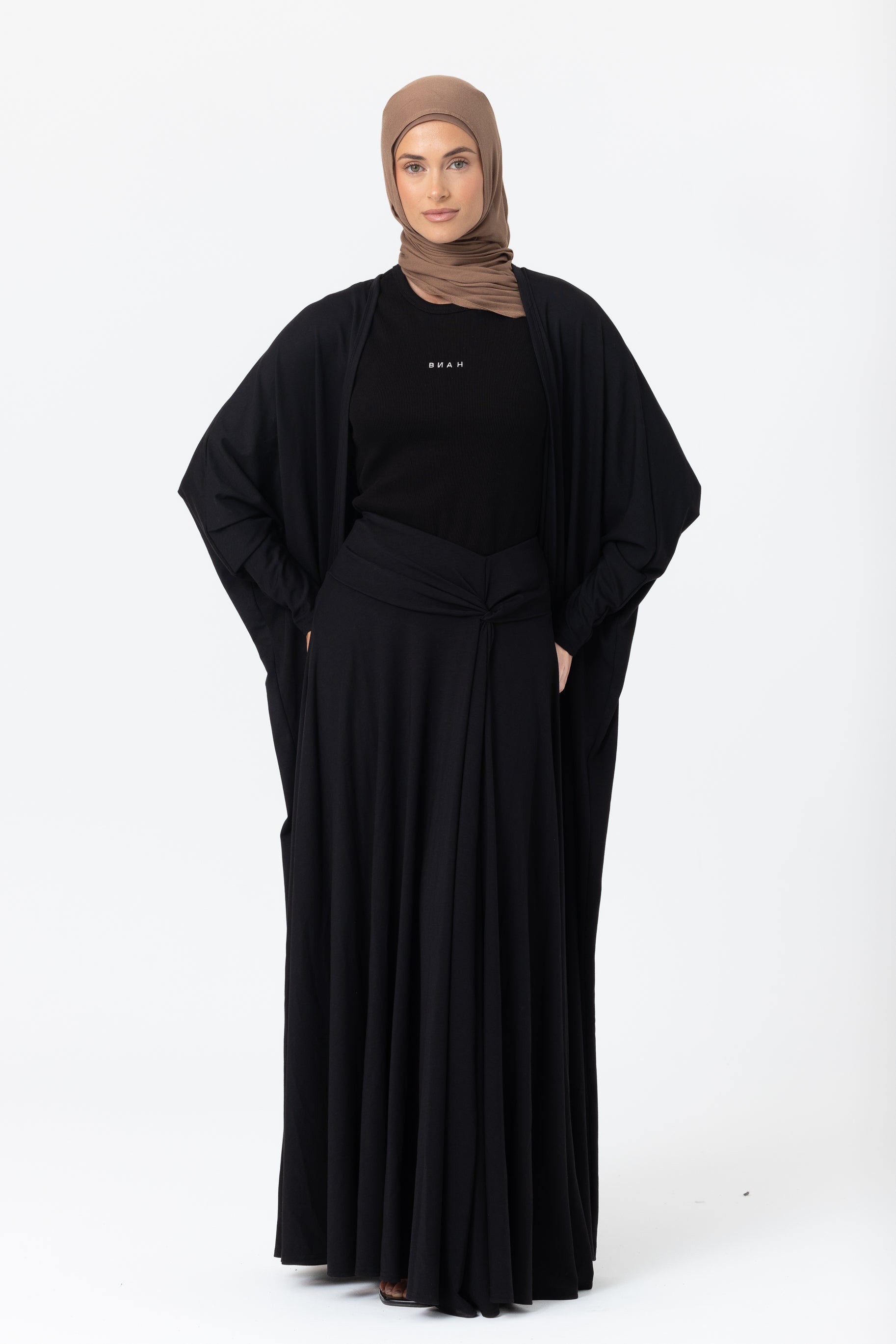 Jersey Twist Skirt - Black