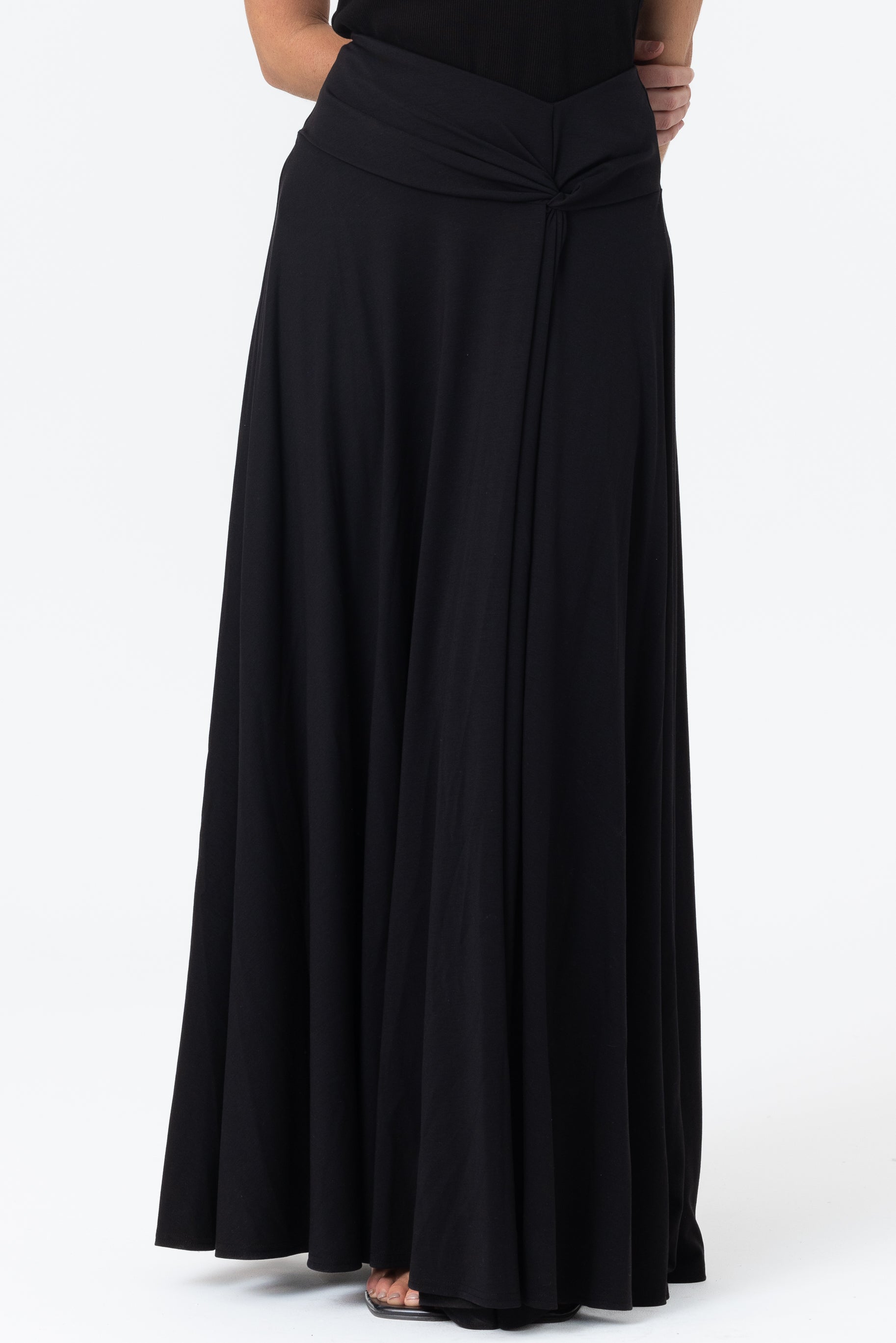 Jersey Twist Skirt - Black