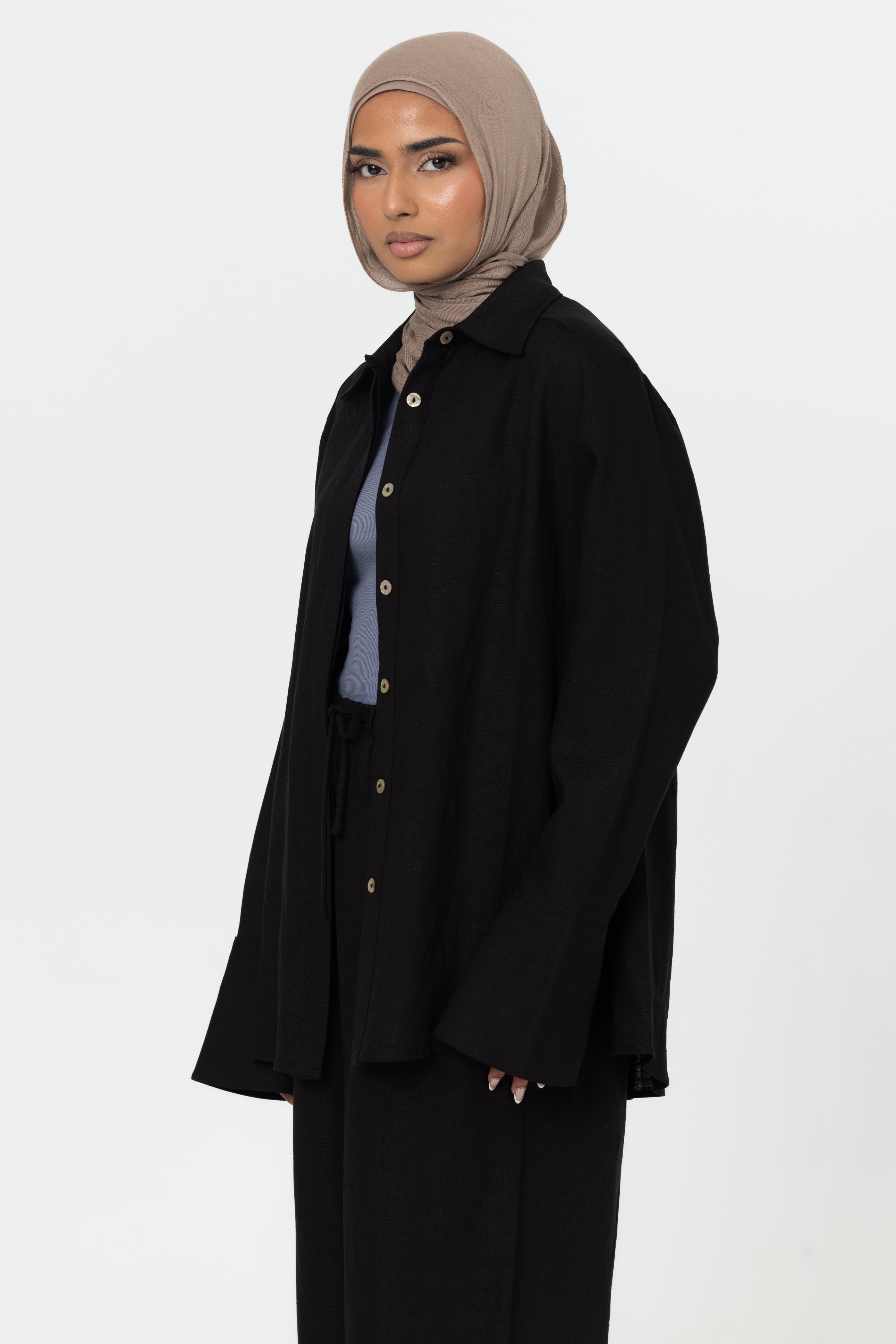 Gianna Button Up Shirt - Black