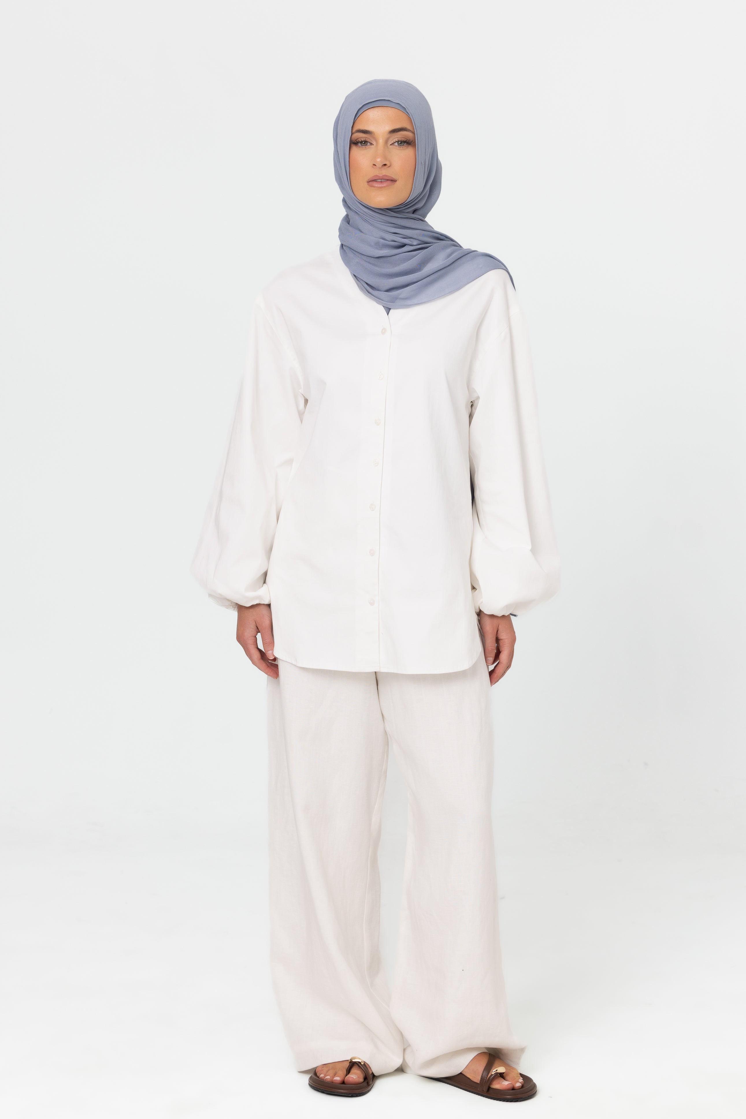 Zahra Cotton Blouse - White