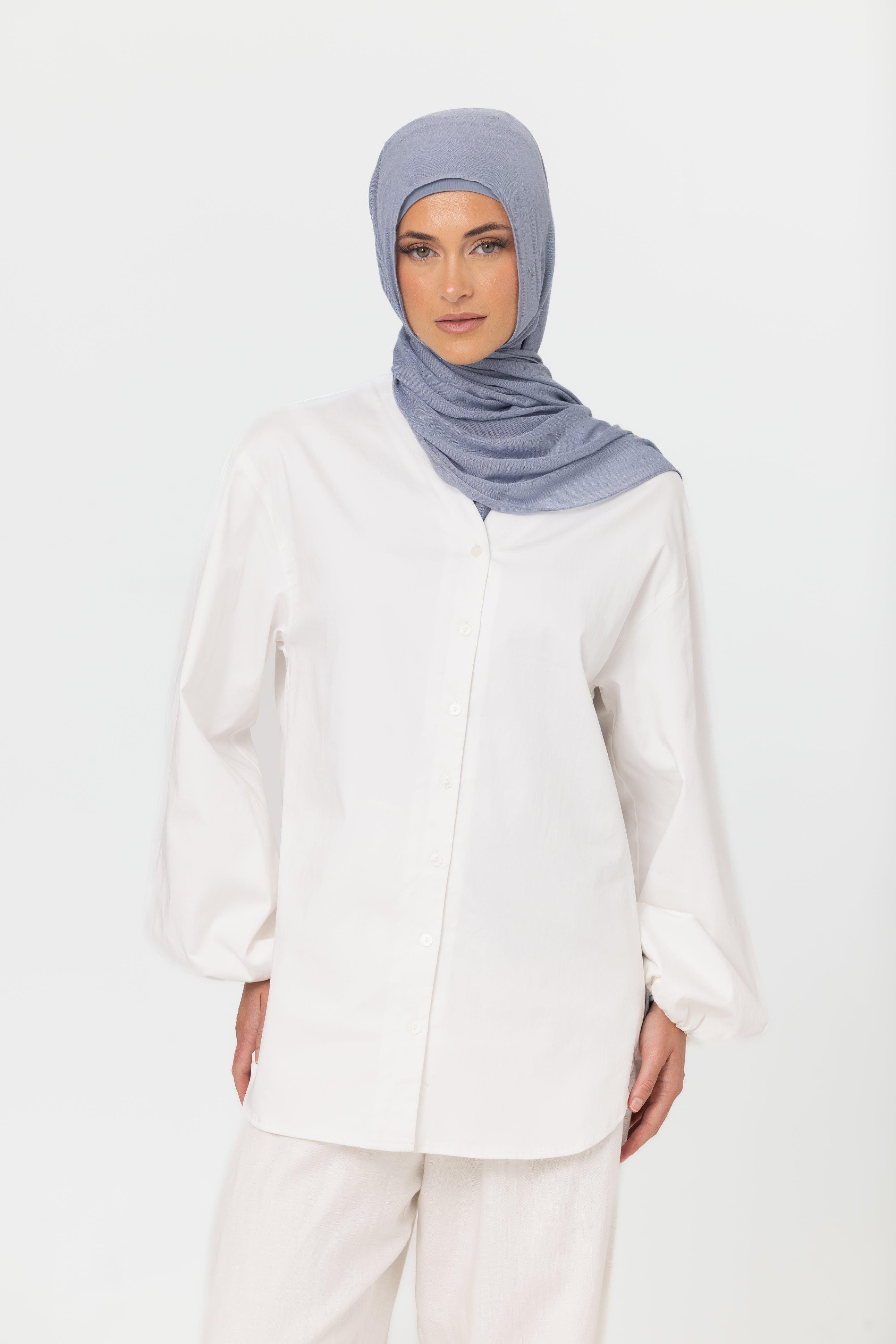 Zahra Cotton Blouse - White