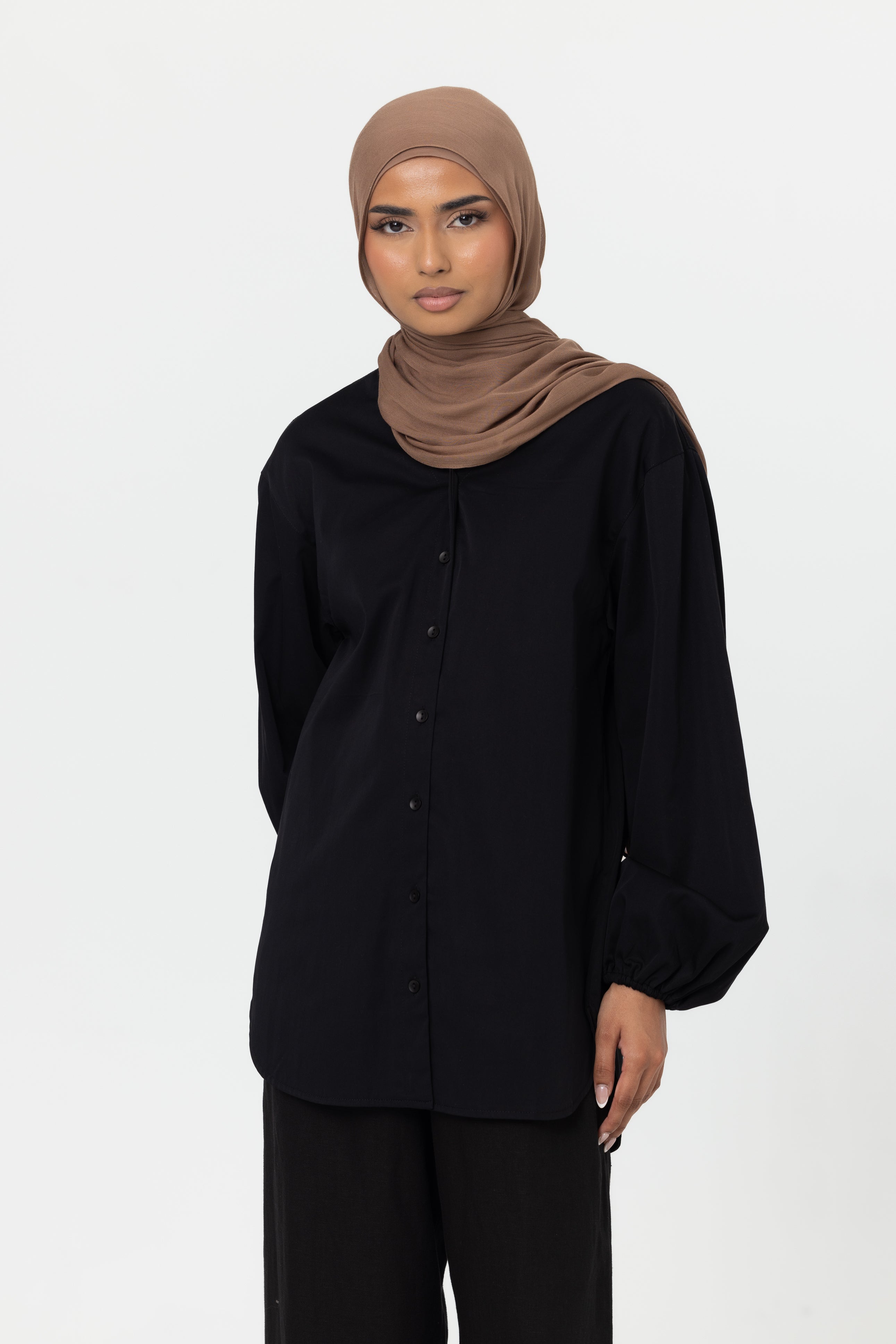Zahra Cotton Blouse - Black