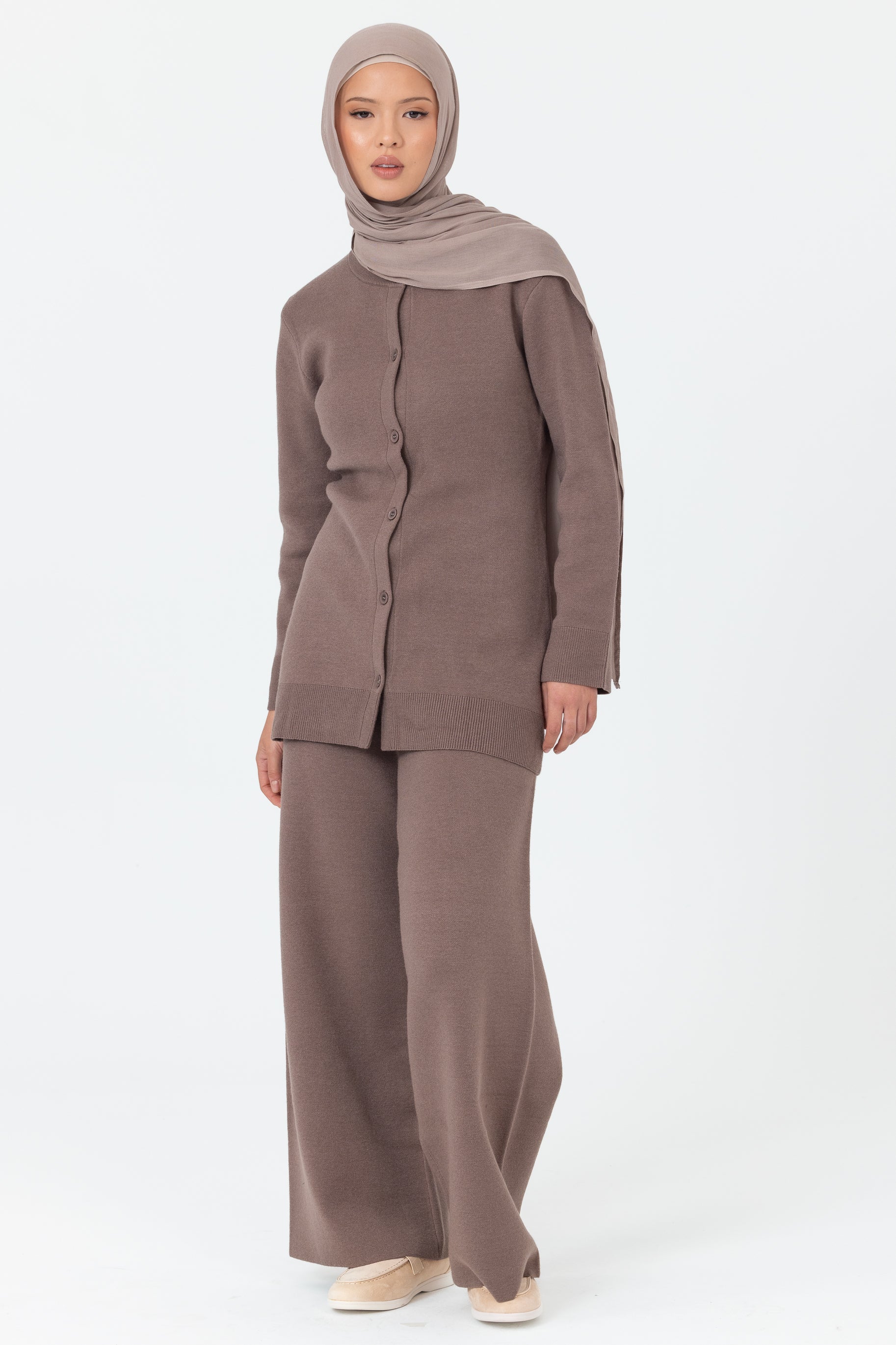 Marea Knit Cardigan - Mocha